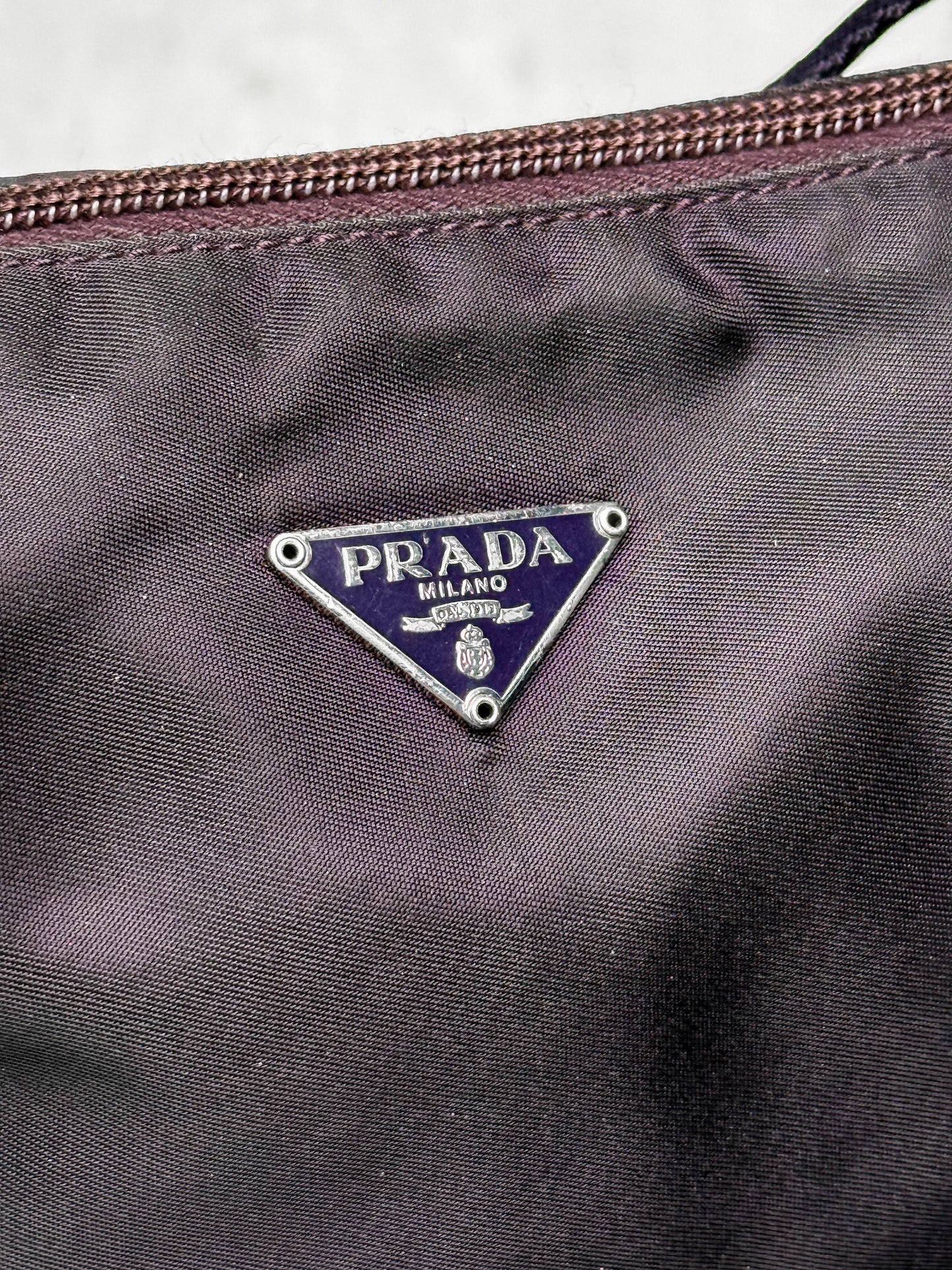 Prada Nylon Pochette Dark Purple