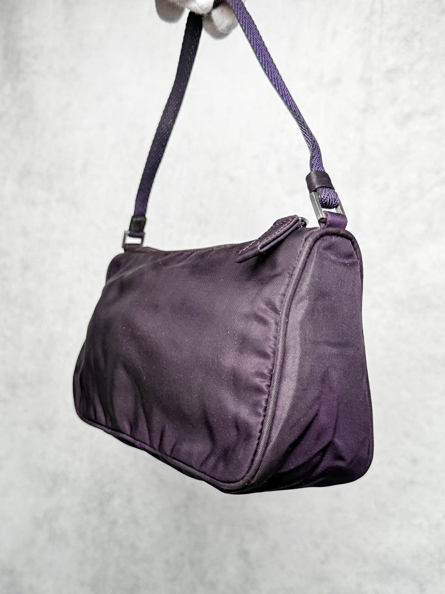 Prada Nylon Pochette Dark Purple