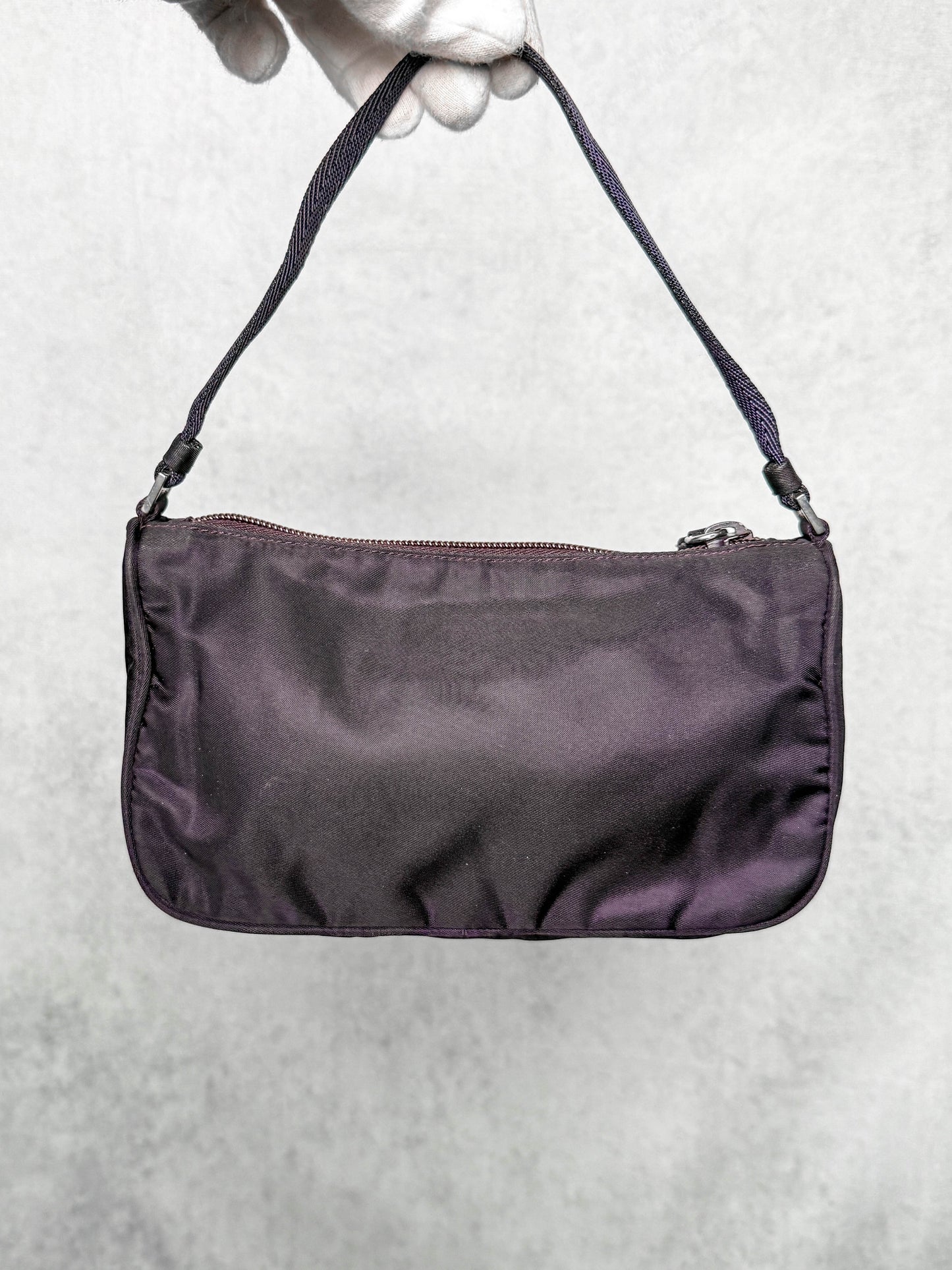 Prada Nylon Pochette Dark Purple