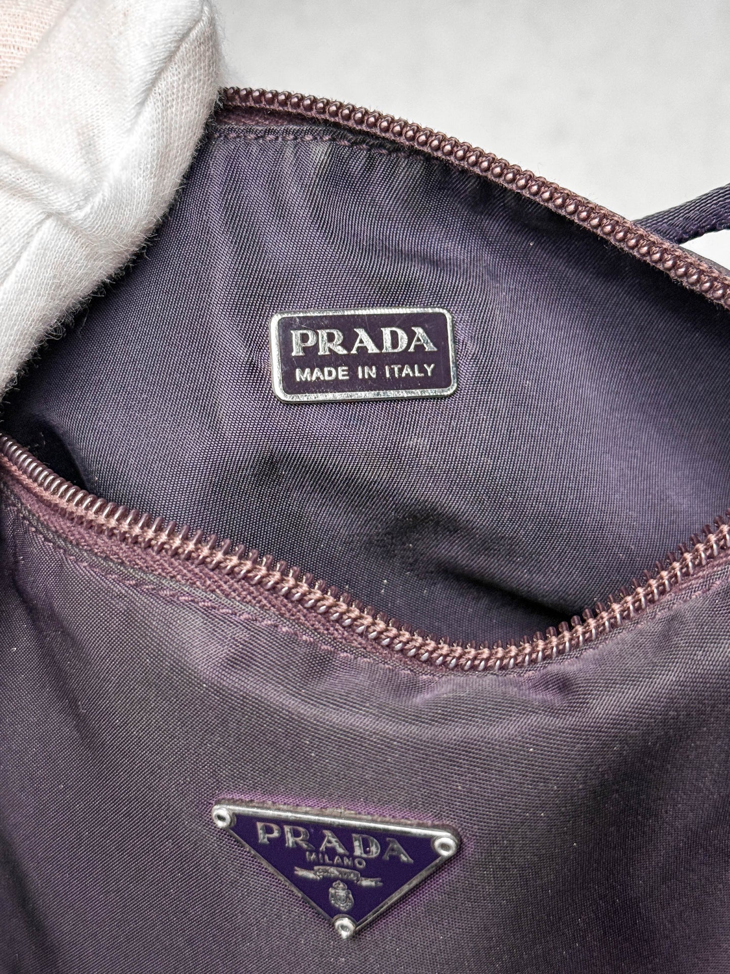 Prada Nylon Pochette Dark Purple