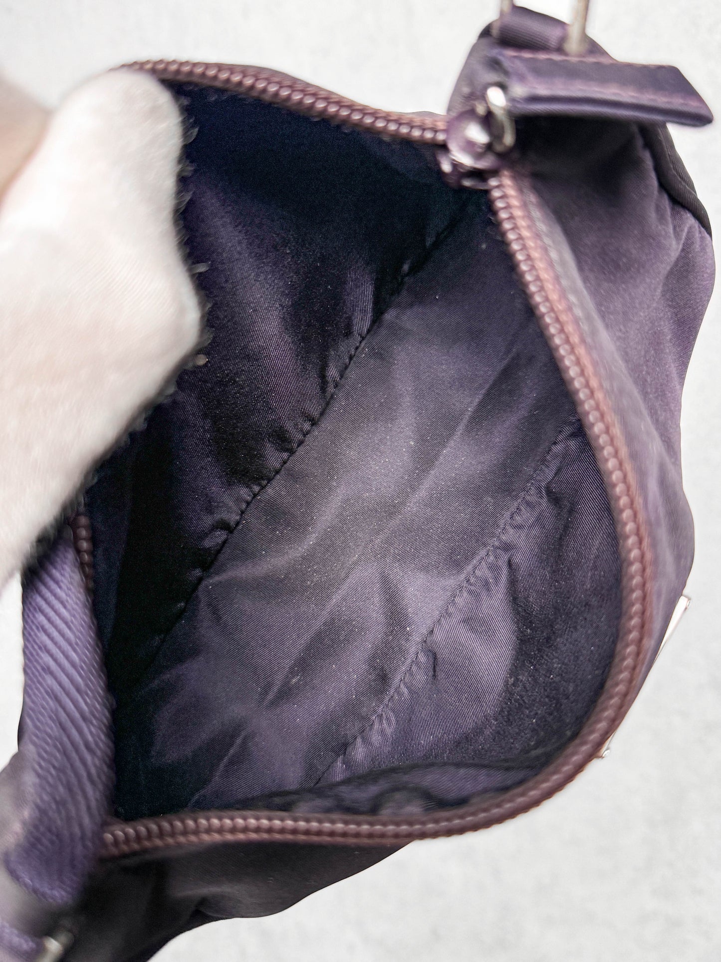 Prada Nylon Pochette Dark Purple