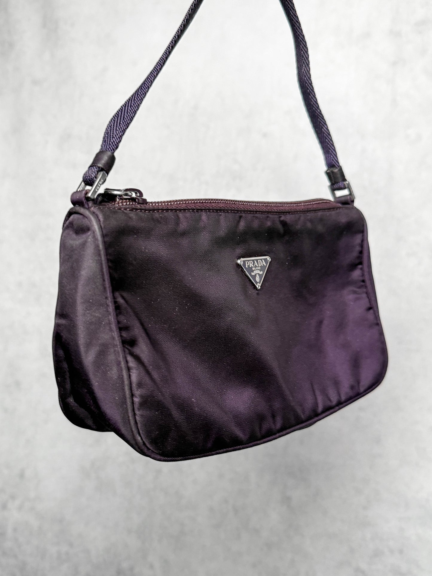 Prada Nylon Pochette Dark Purple