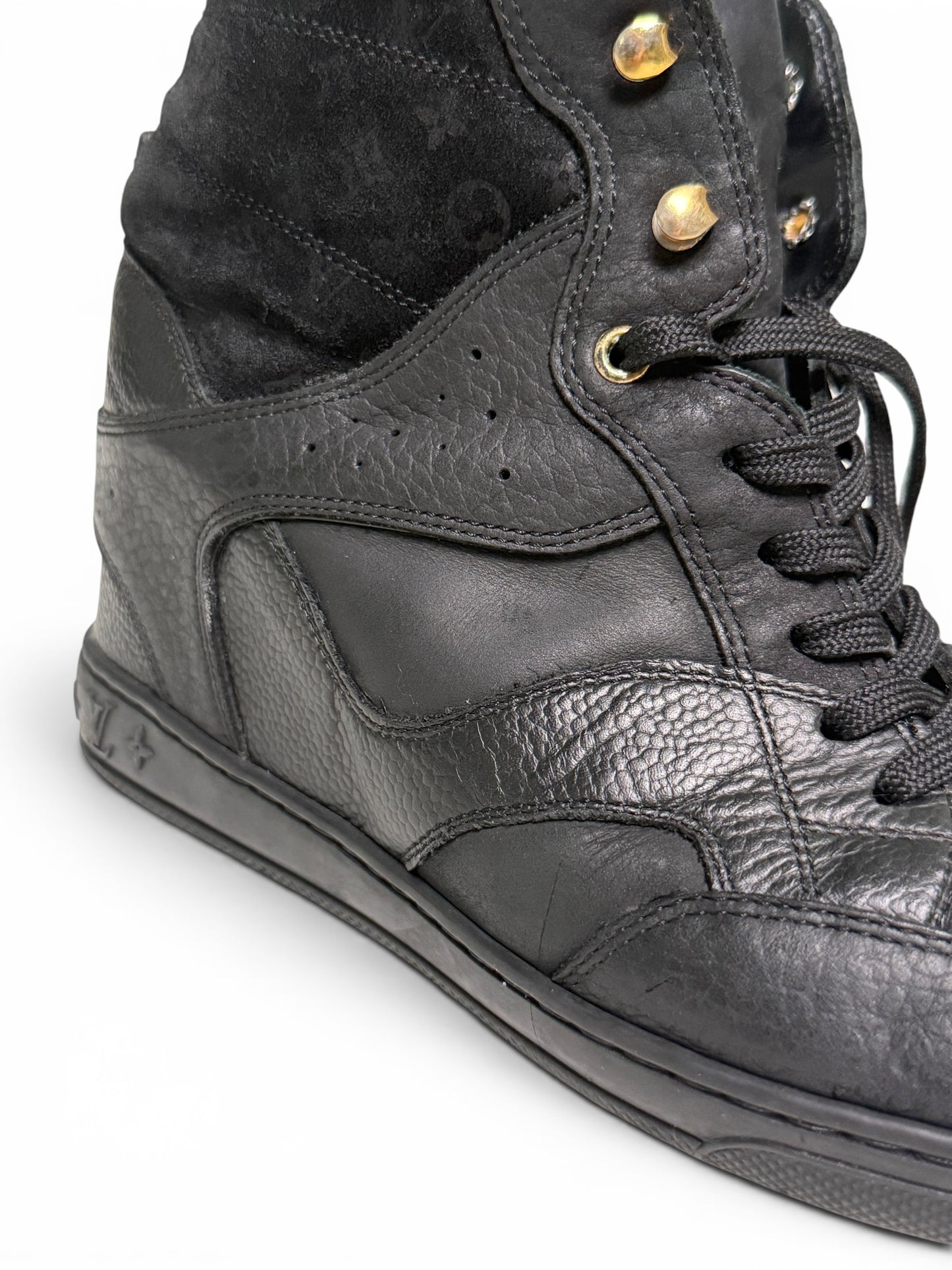 Louis Vuitton FW2013 'Cliff' Wedge Sneaker Black (38)