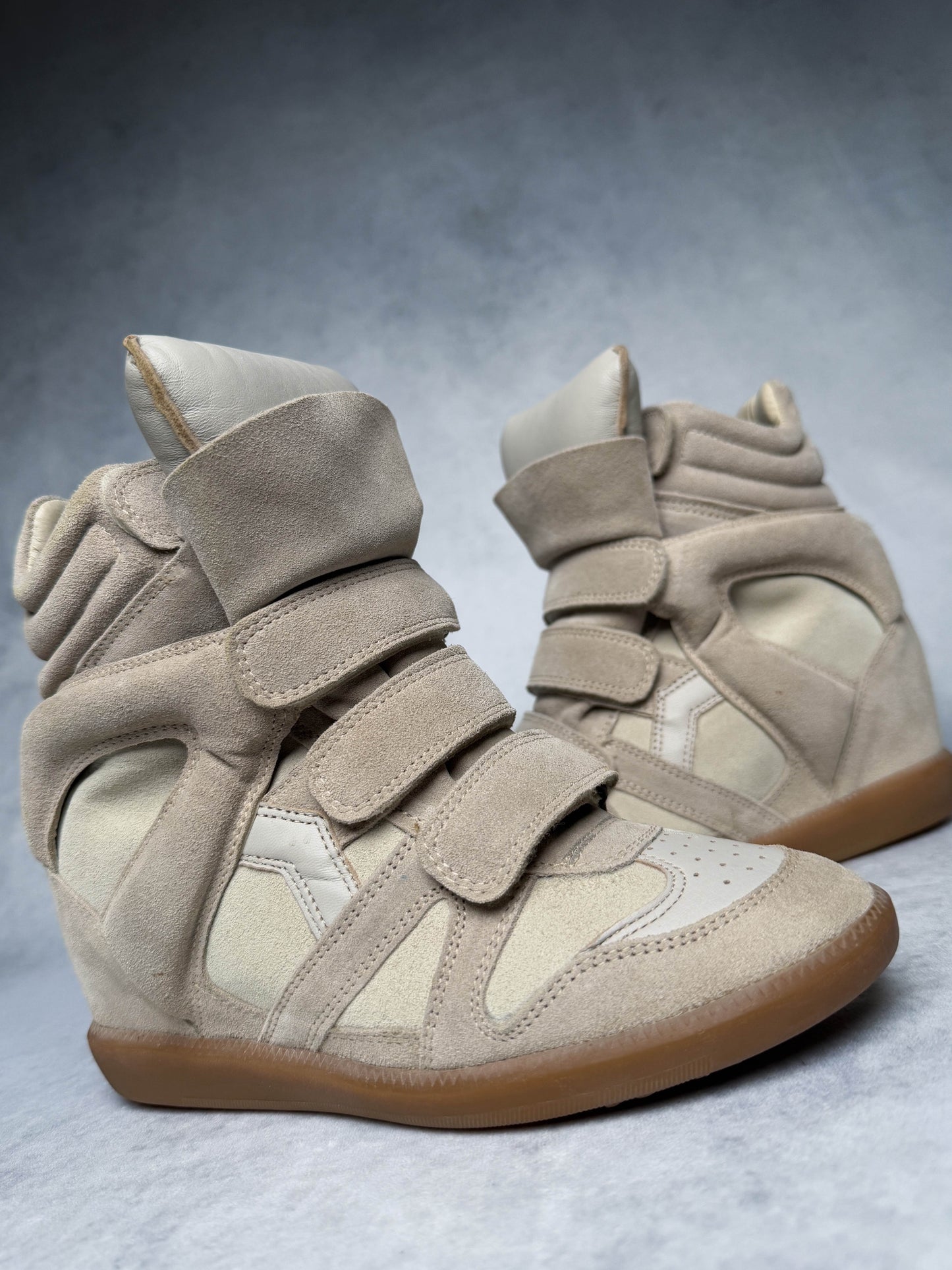 Isabel Marant Bekett Wedge Sneaker Beige/White (37)