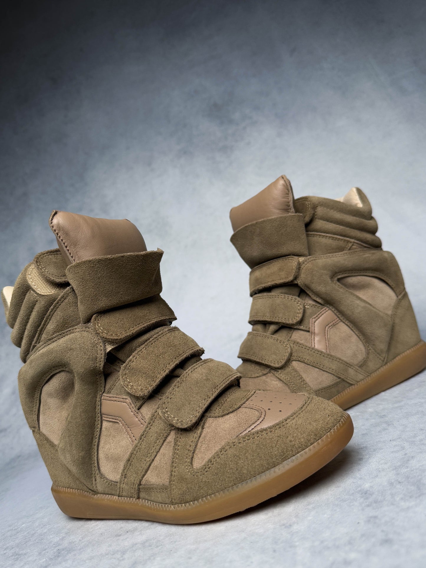 Isabel Marant Bekett Wedge Sneaker Taupe (37)