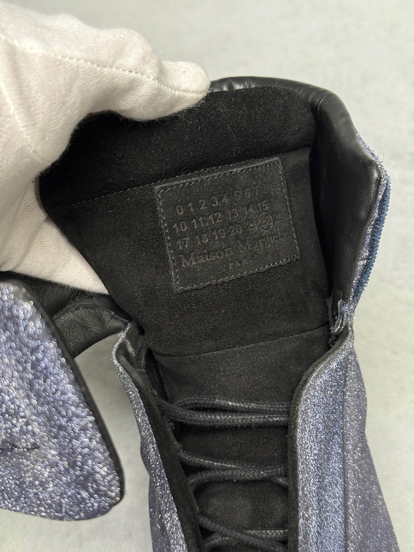 Maison Margiela Future High Glitter Dark Blue (45)