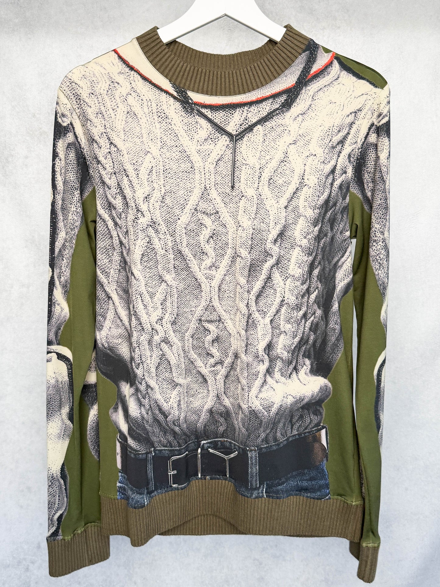 Y/Project x Jean Paul Gaultier Trompe L'Oeil Cable Knit Top Unisex (L)