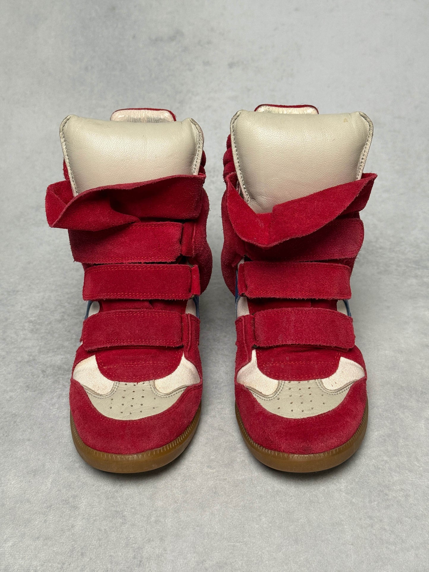 Isabel Marant Bayley Wedge Sneaker Red/Blue Stars (39)