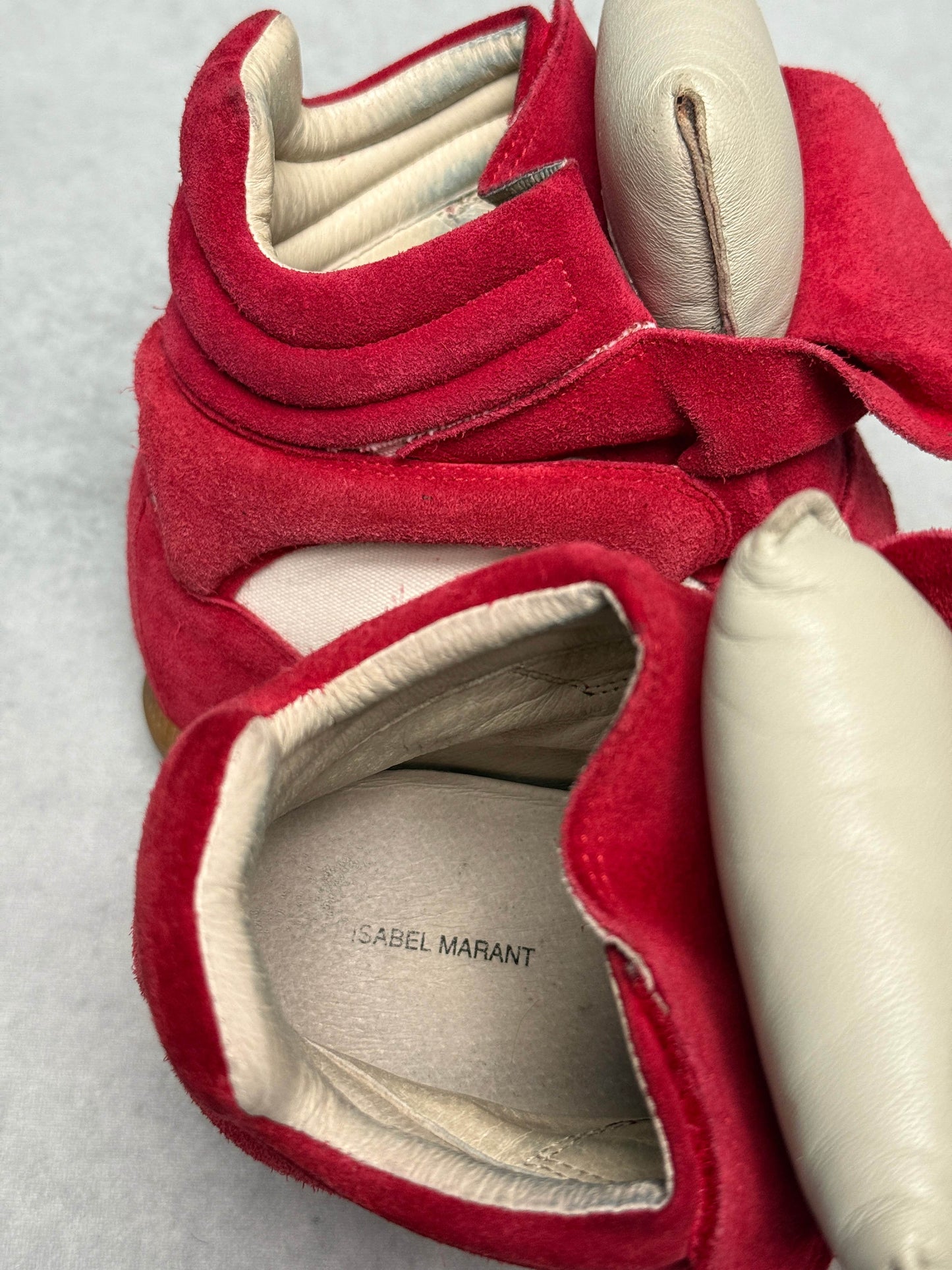 Isabel Marant Bayley Wedge Sneaker Red/Blue Stars (39)