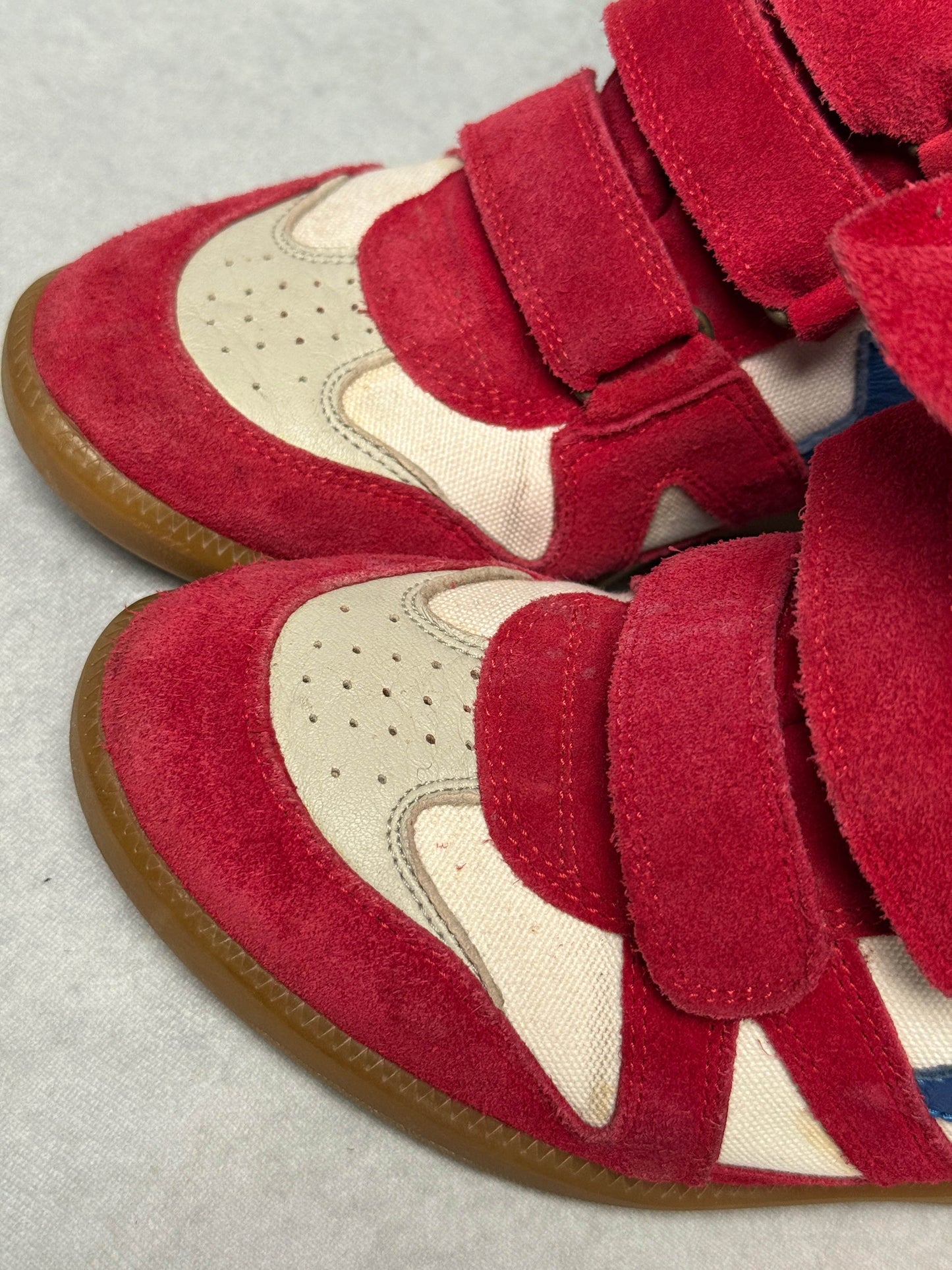 Isabel Marant Bayley Wedge Sneaker Red/Blue Stars (39)