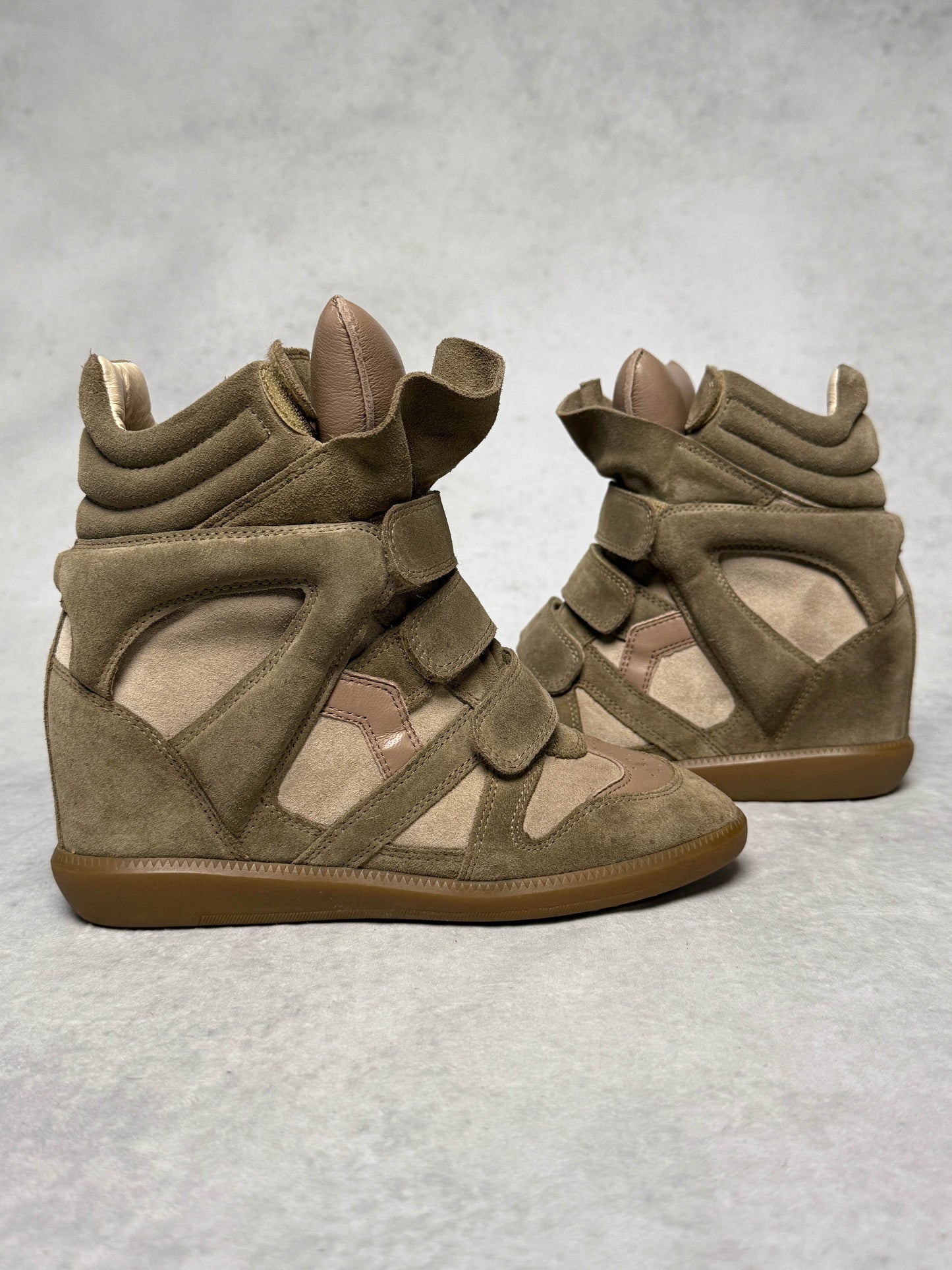 Isabel Marant Bekett Wedge Sneaker Taupe (37)