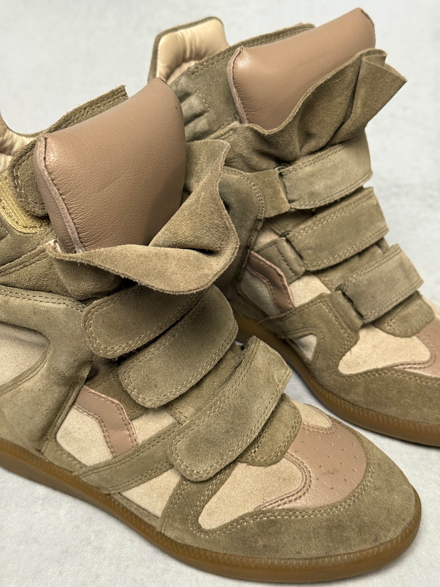 Isabel Marant Bekett Wedge Sneaker Taupe (37)