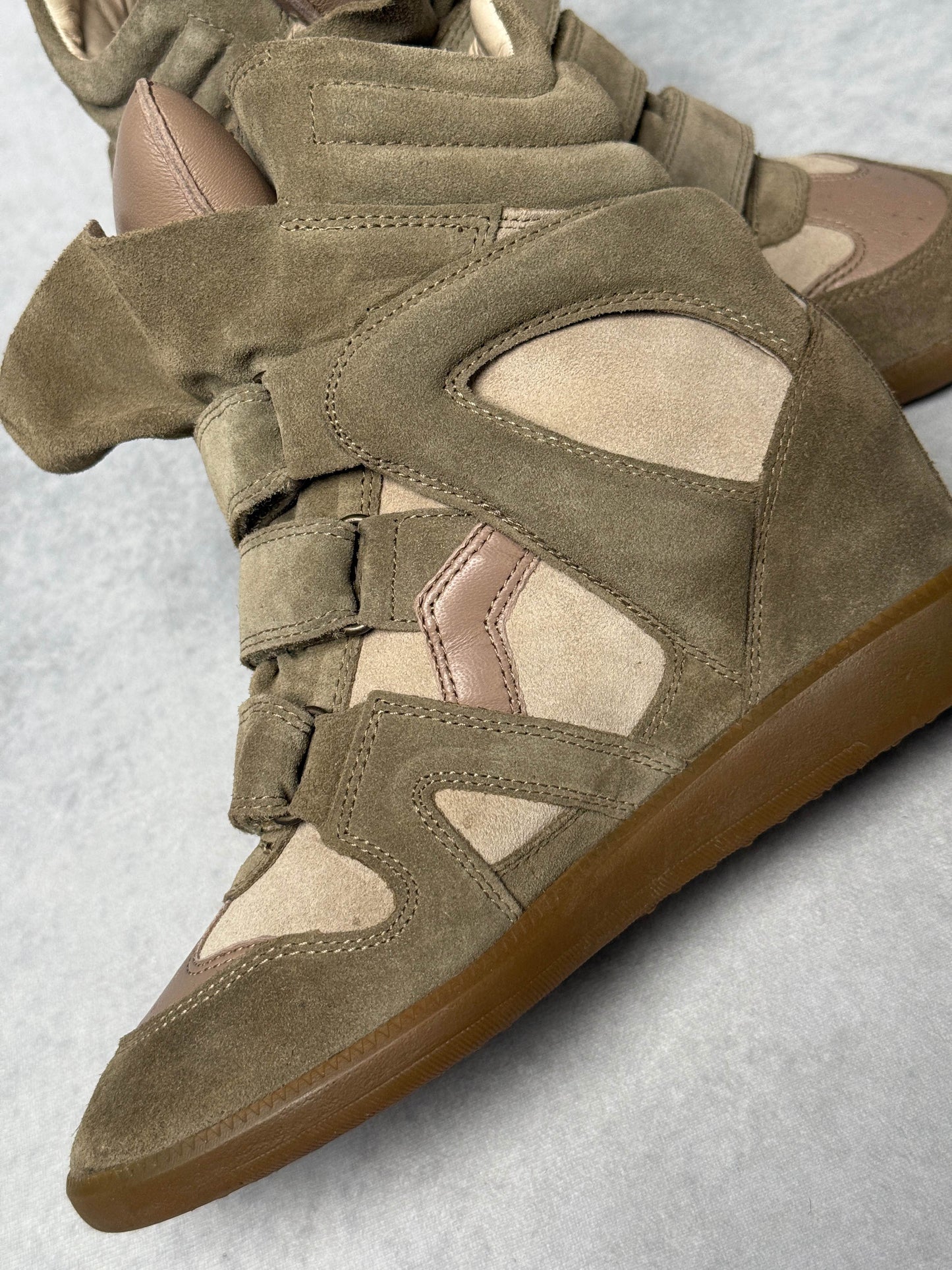 Isabel Marant Bekett Wedge Sneaker Taupe (37)
