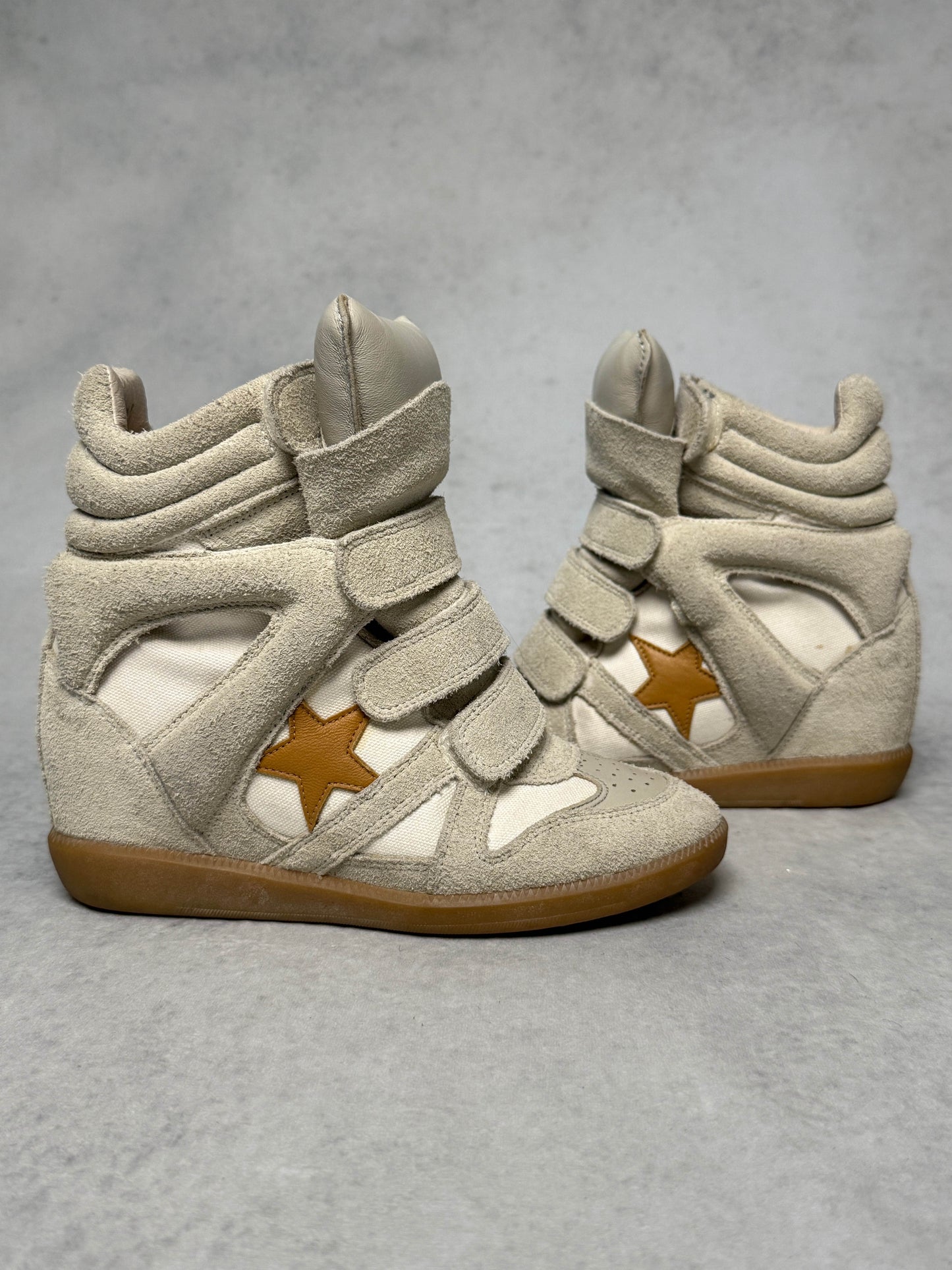 Isabel Marant Bayley Wedge Sneaker Beige (36)
