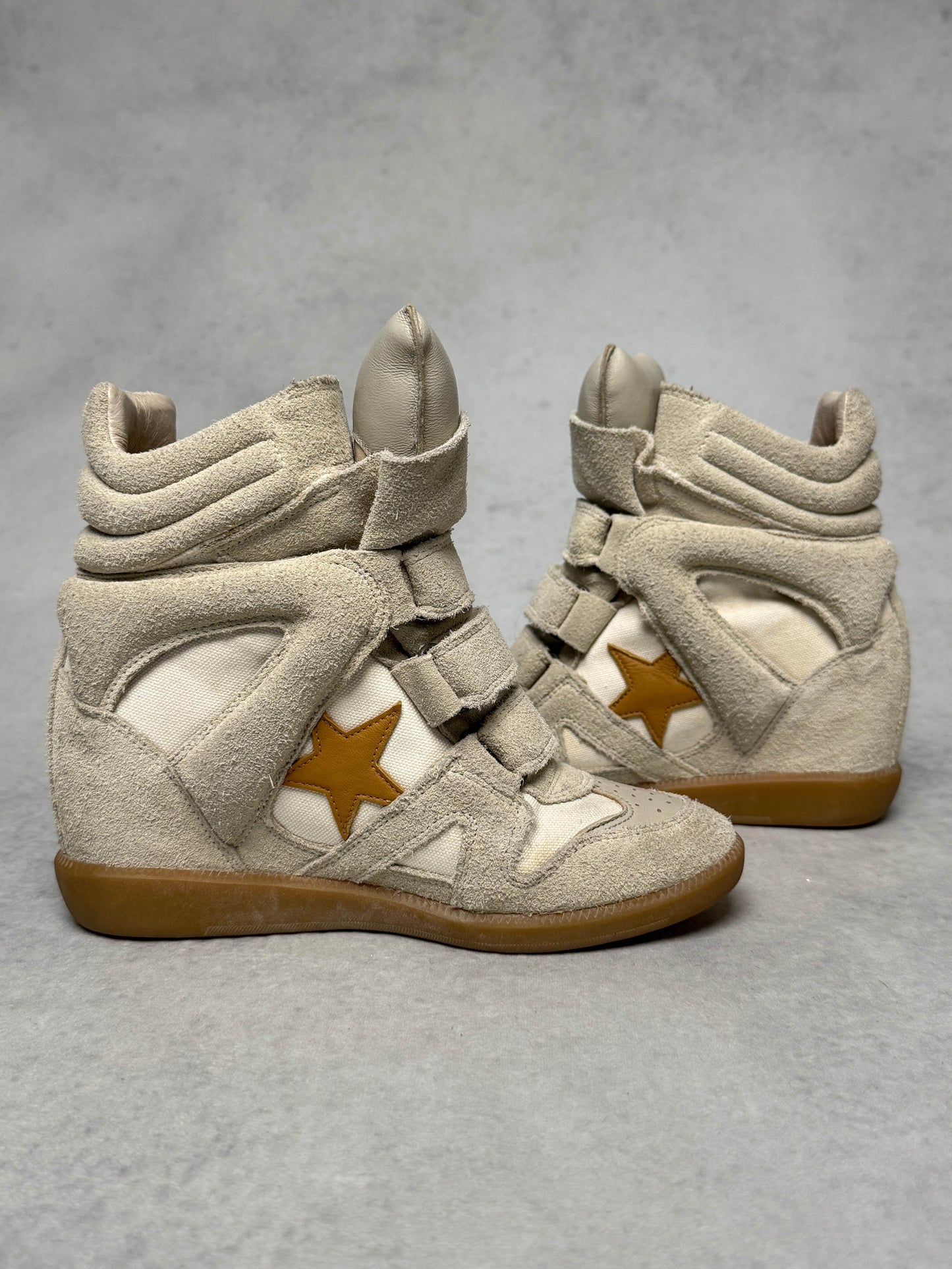 Isabel Marant Bayley Wedge Sneaker Beige (36)