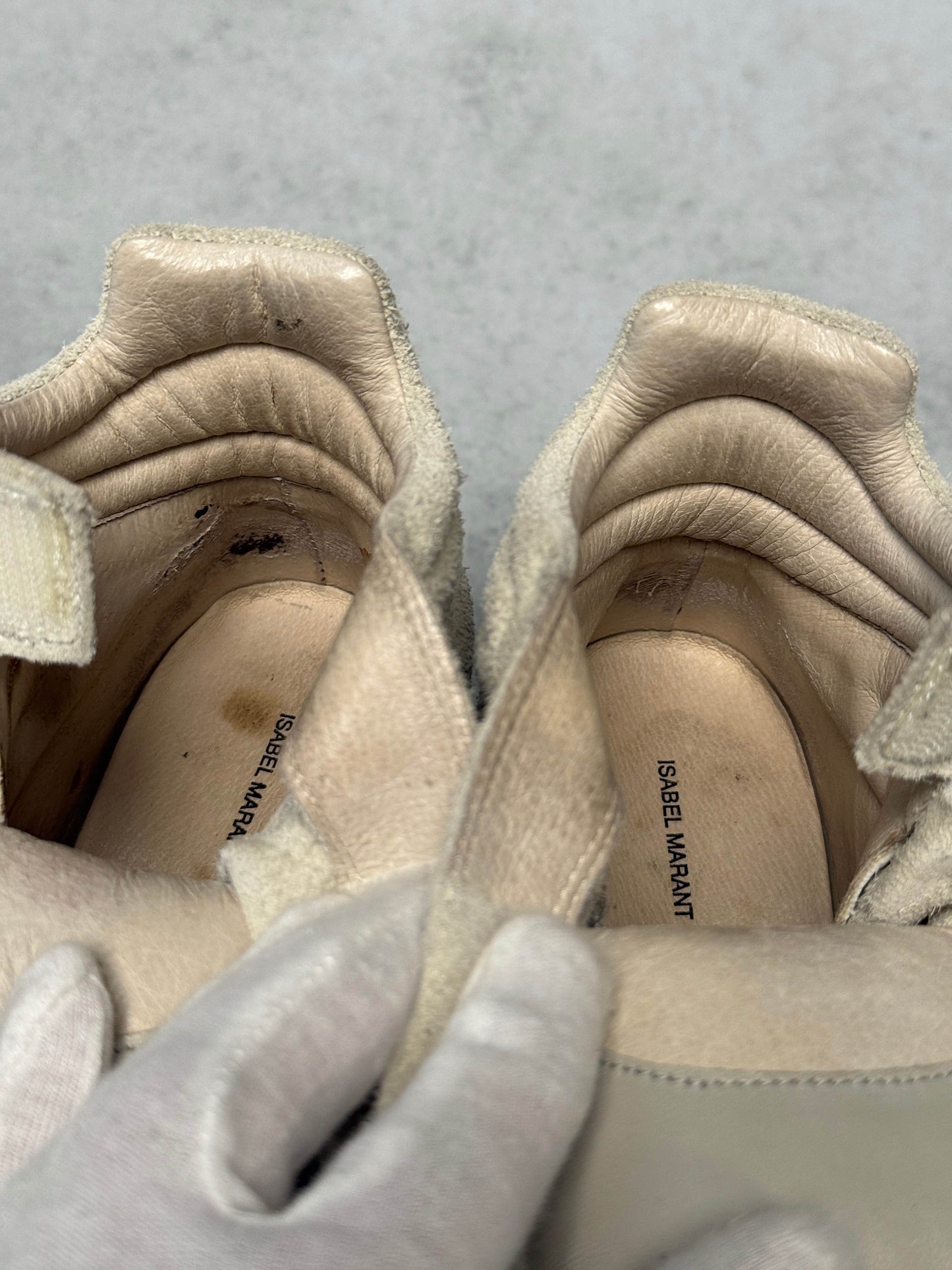 Isabel Marant Bayley Wedge Sneaker Beige (36)