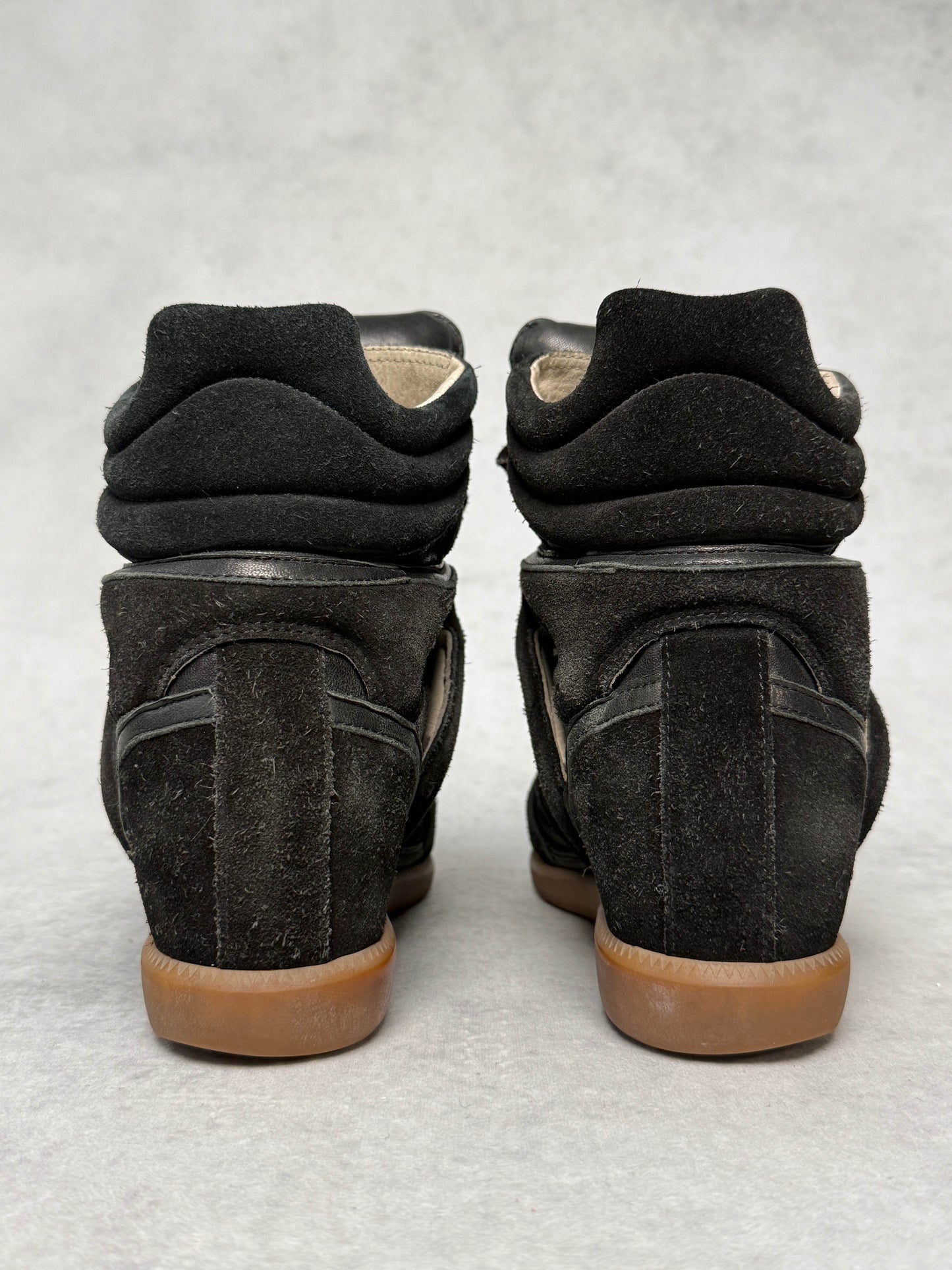 Isabel Marant Bekett Wedge Sneaker Black Leather Trim (39