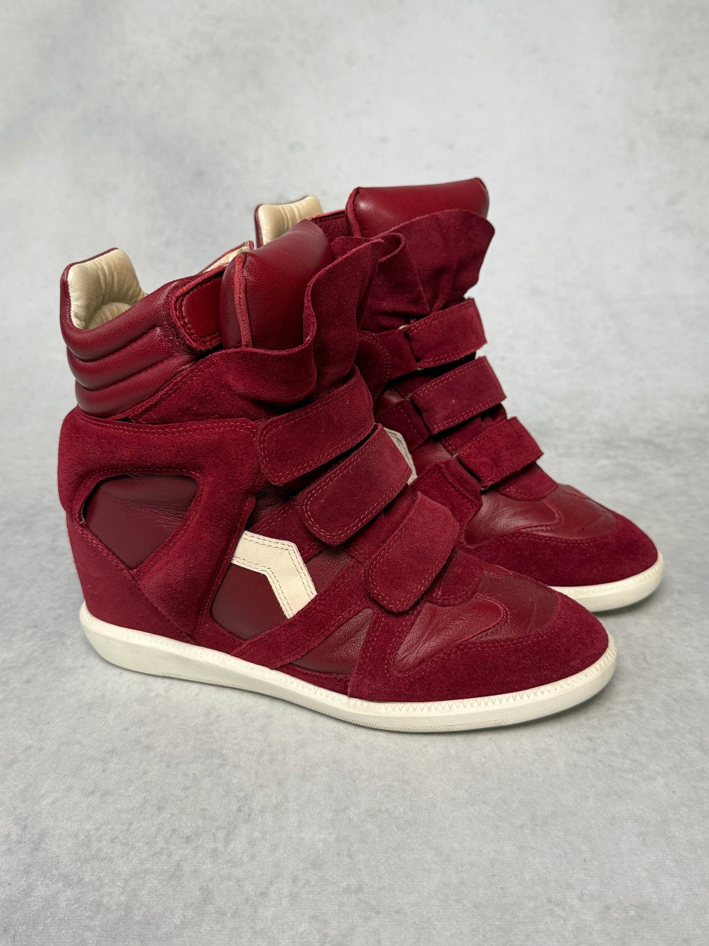 Isabel Marant Bekett Wedge Sneaker Dark Red/White (39)