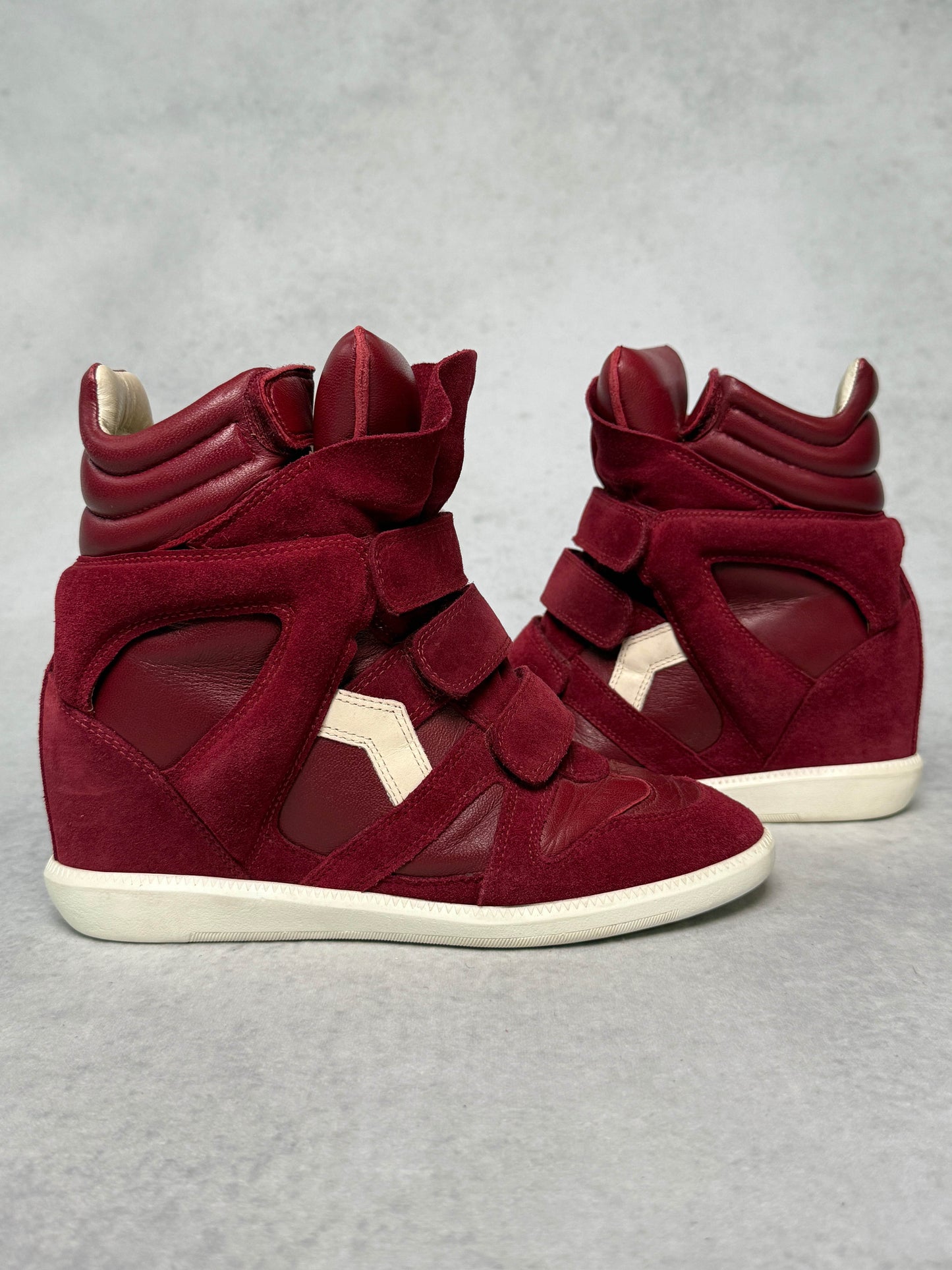 Isabel Marant Bekett Wedge Sneaker Dark Red/White (39)