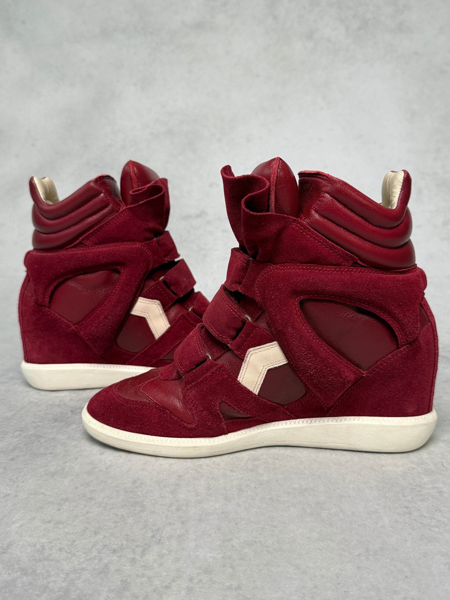 Isabel Marant Bekett Wedge Sneaker Dark Red/White (39)