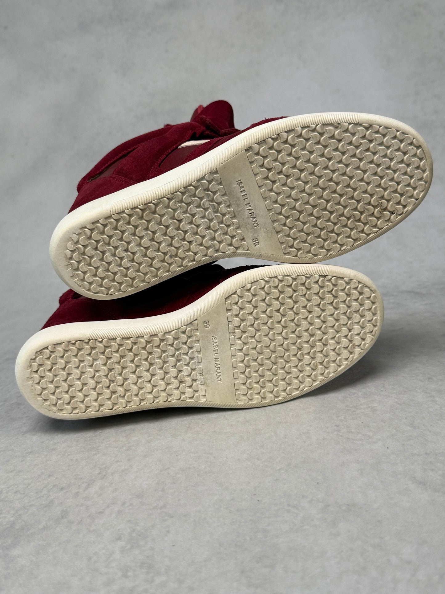 Isabel Marant Bekett Wedge Sneaker Dark Red/White (39)