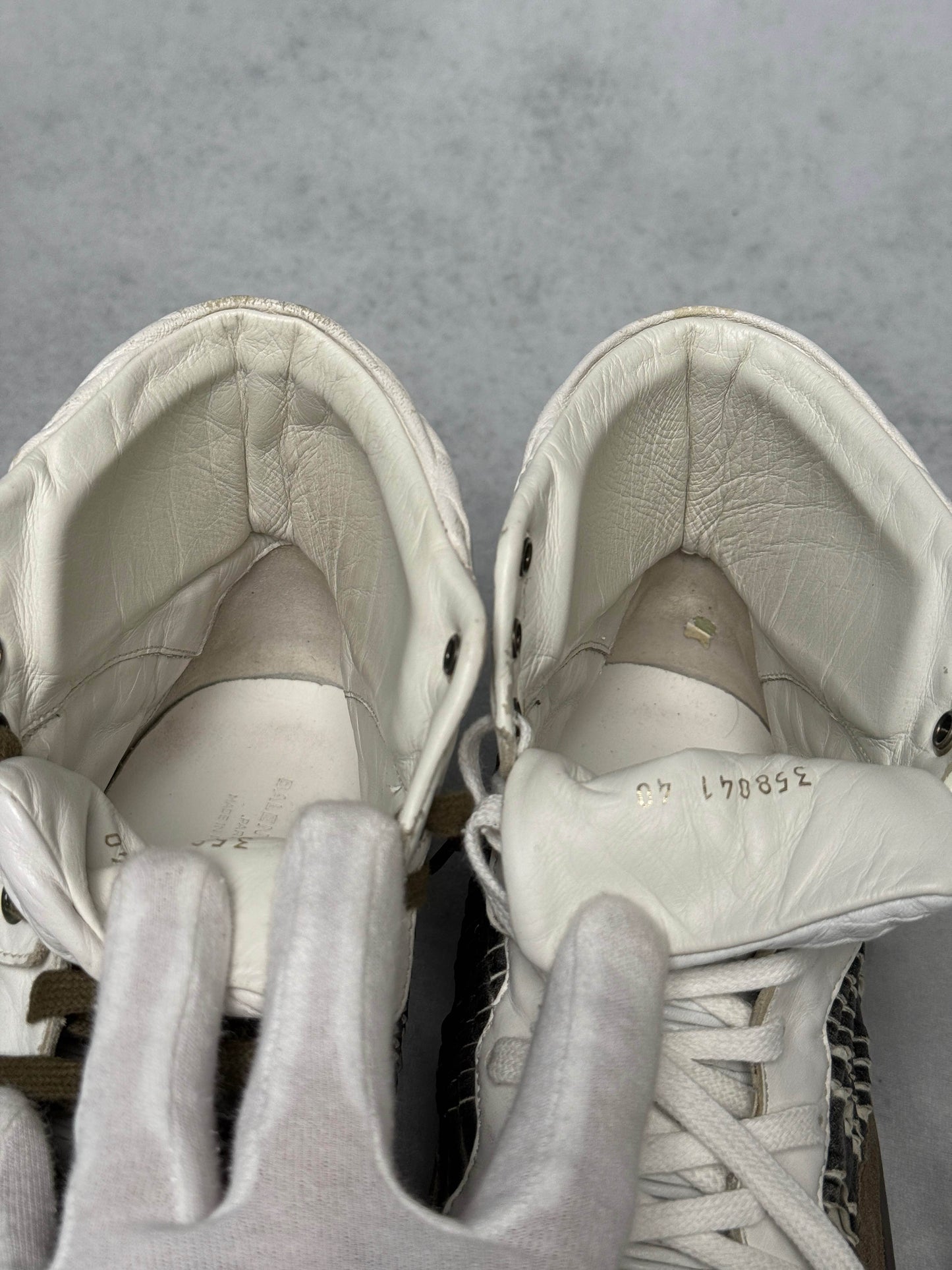 Balenciaga High-Tops Suede and Plisse Leather (41.5)