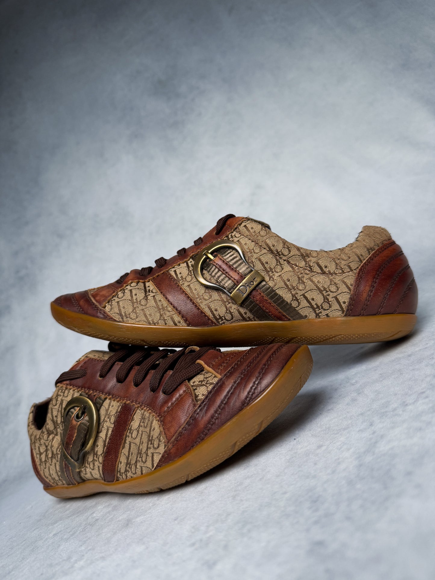 Dior Vintage Monogram Sneaker Leather/Canvas Brown (39)