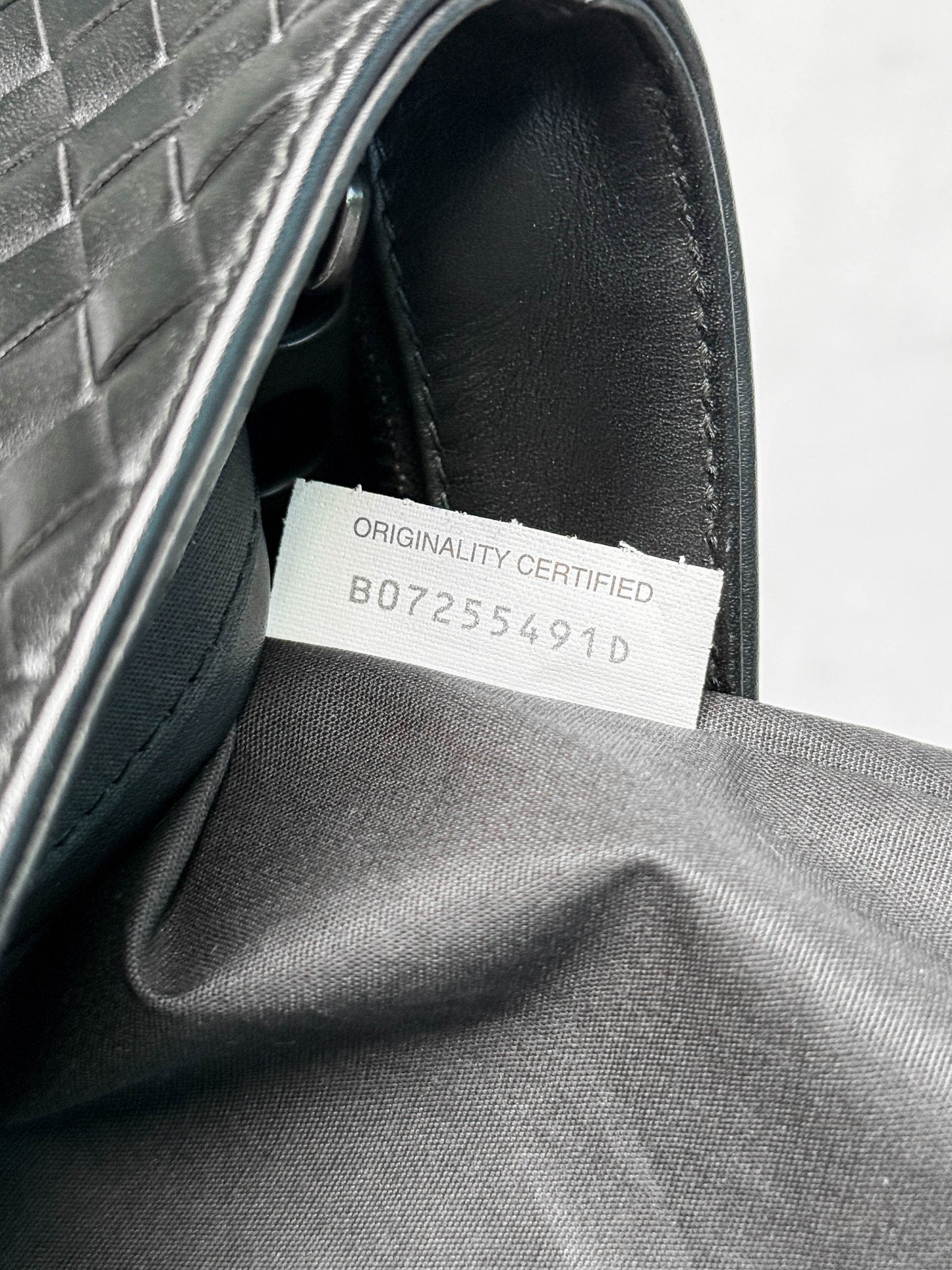 Bottega Veneta Intrecciato Messenger Bag Black