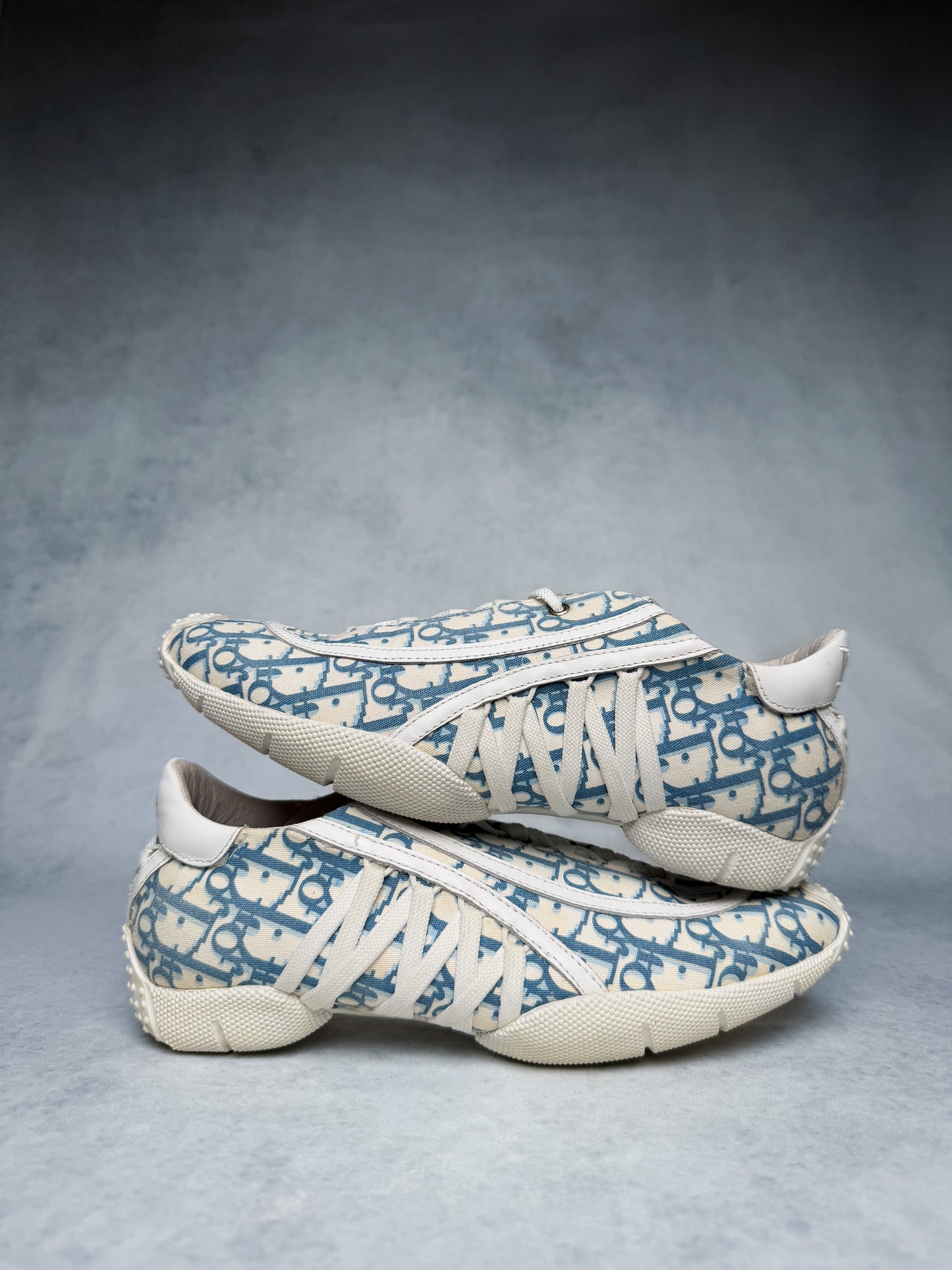 Dior Vintage Monogram Sneaker Canvas/Leather Blue/White (39)