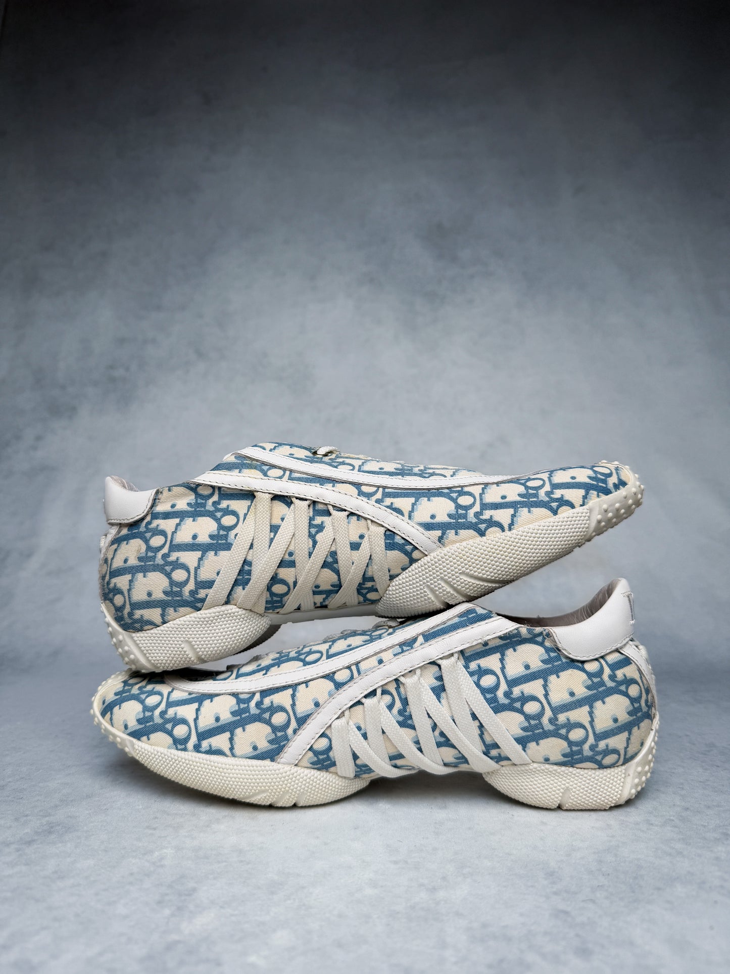 Dior Vintage Monogram Sneaker Canvas/Leather Blue/White (39)