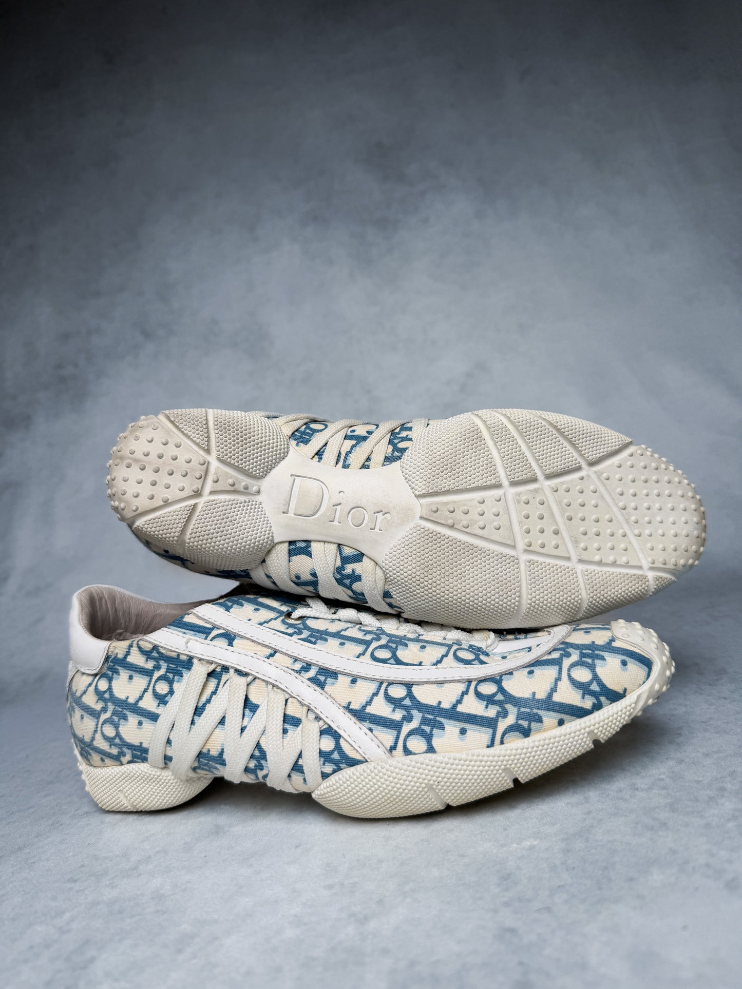 Dior Vintage Monogram Sneaker Canvas/Leather Blue/White (39)