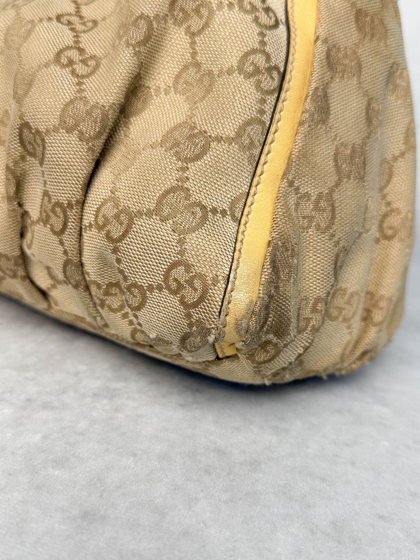 Gucci Vintage Abbey D-Ring Bag Leather/Canvas