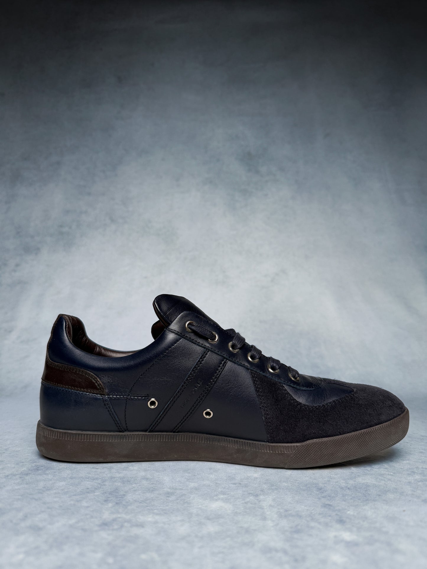 Dior Homme Sneakers Leather/Suede Navy and Brown (42)