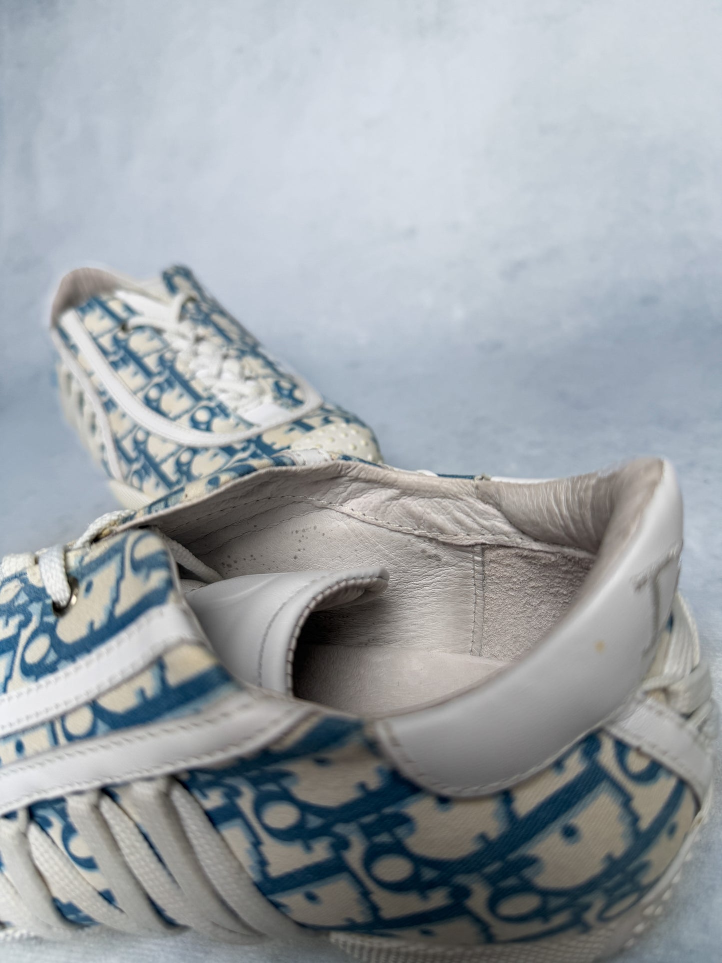 Dior Vintage Monogram Sneaker Canvas/Leather Blue/White (39)