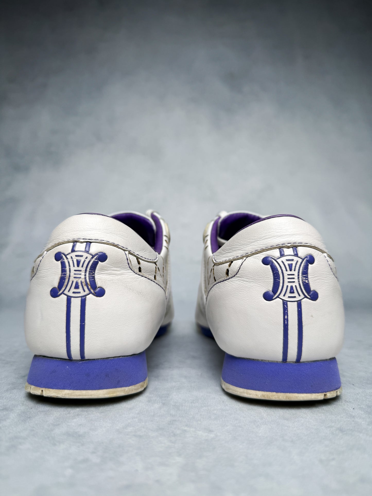 Celine Vintage Triomphe Sneaker White/Blue/Purple (37)