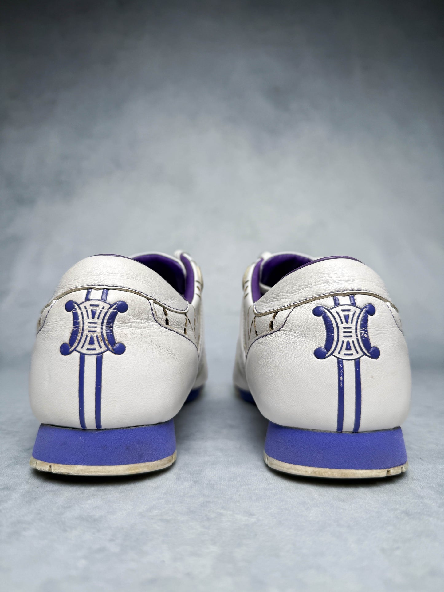 Celine Vintage Triomphe Sneaker White/Blue/Purple (37)