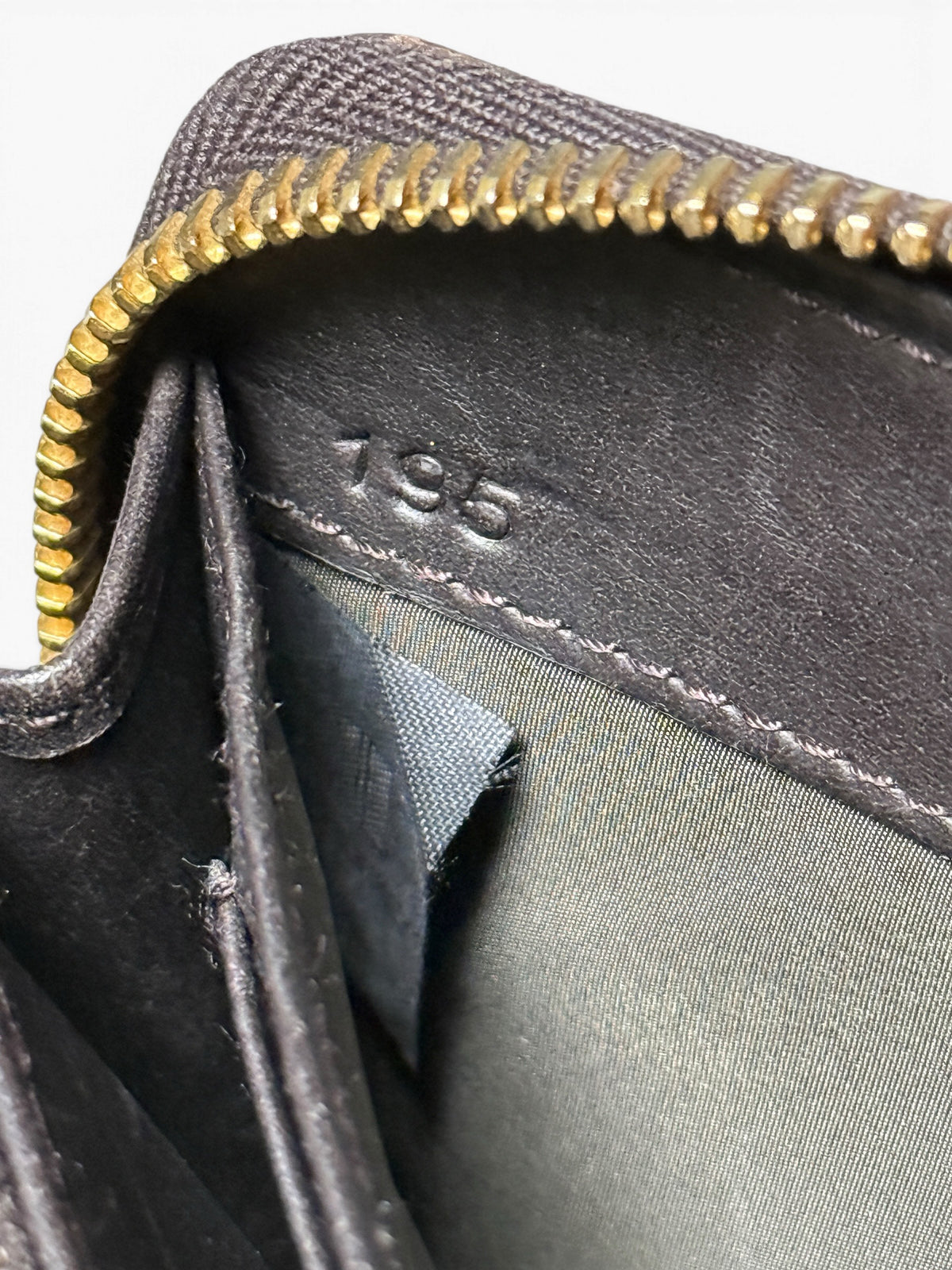 Miu Miu Cocco Lux Zip Wallet Brown