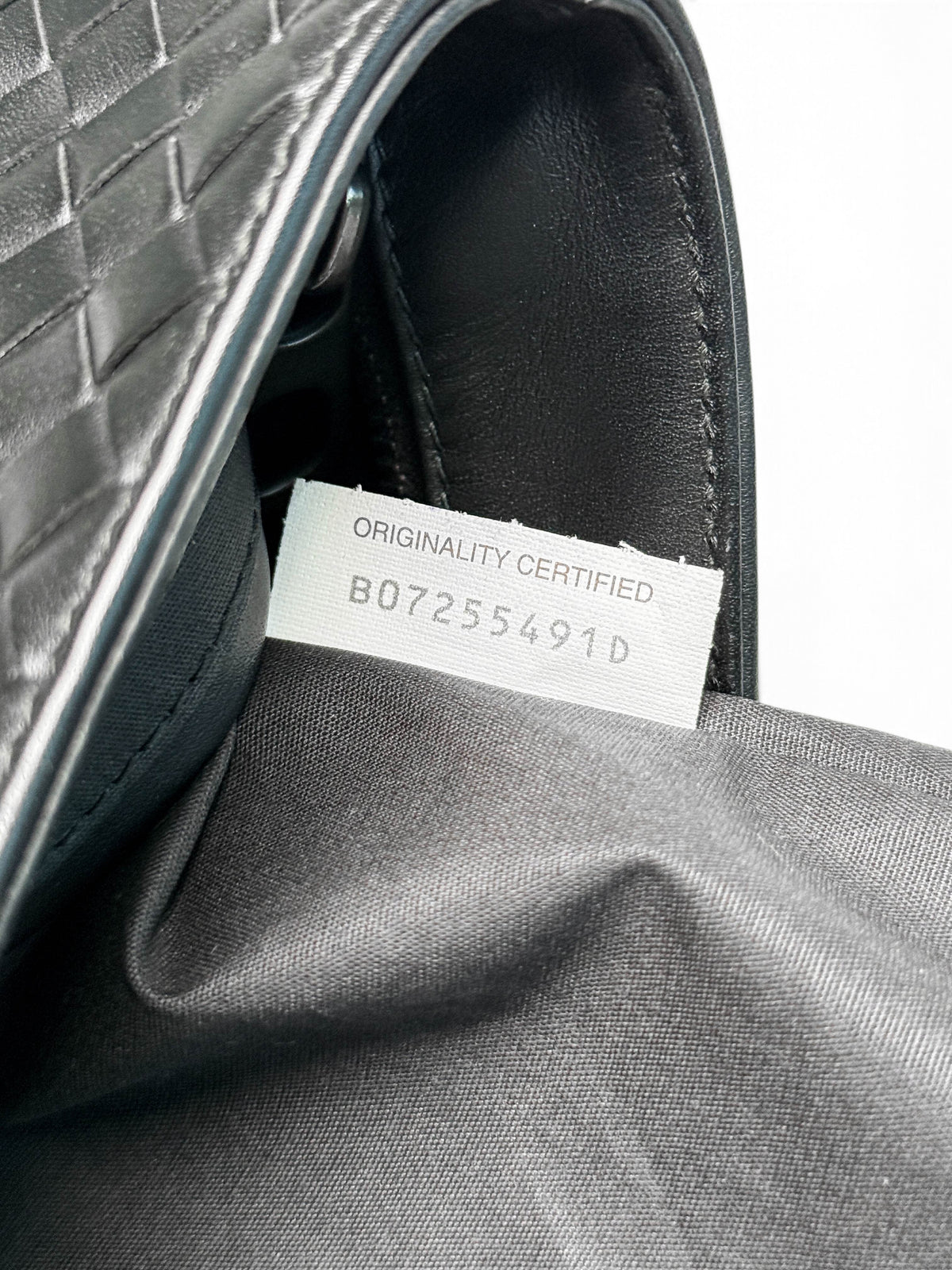 Bottega Veneta Intrecciato Messenger Bag Black