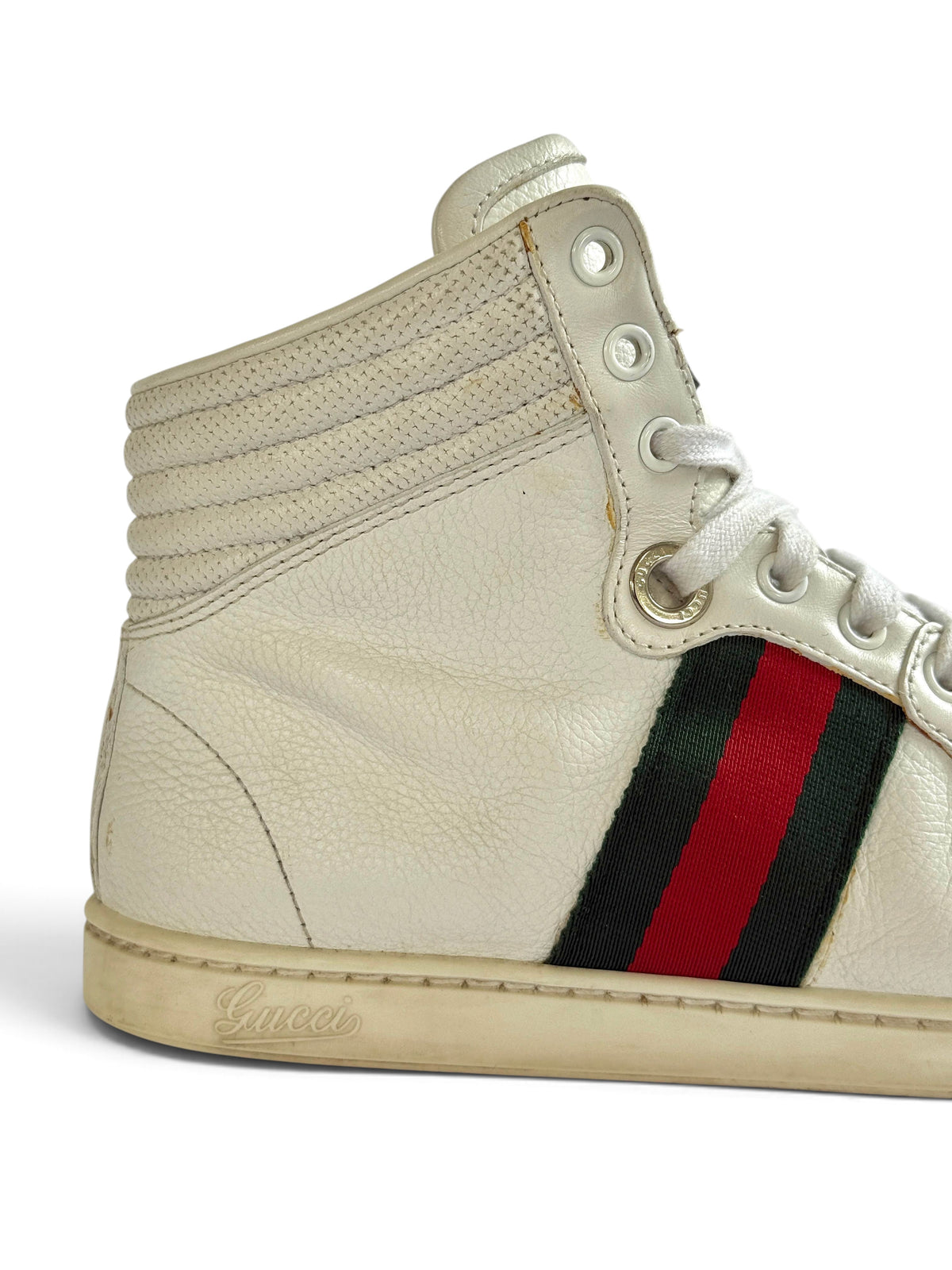 Gucci Retro High-Top Sneakers White (38)