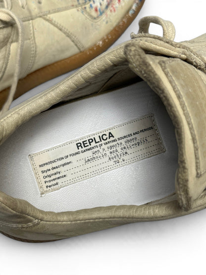 Maison Margiela Replica Low Paint Splatter Cream