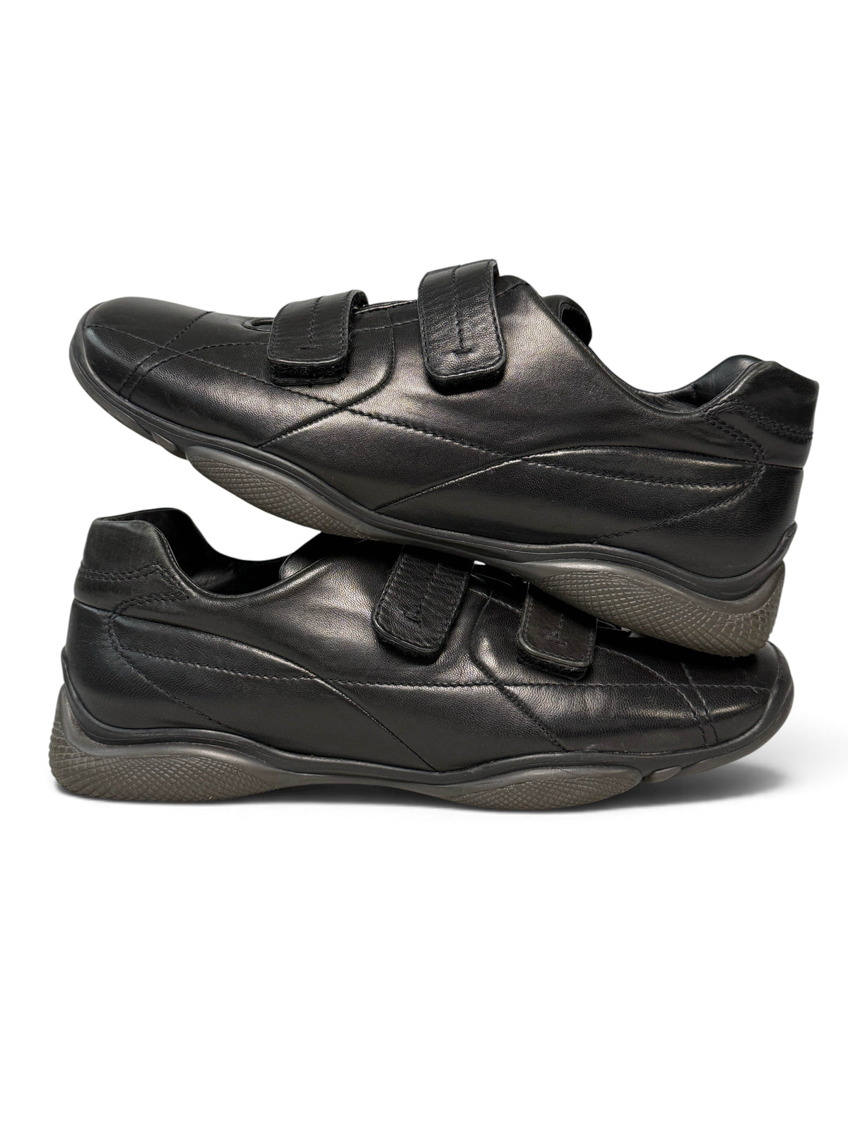 Prada Sport Vintage Trainer Black Leather (44)