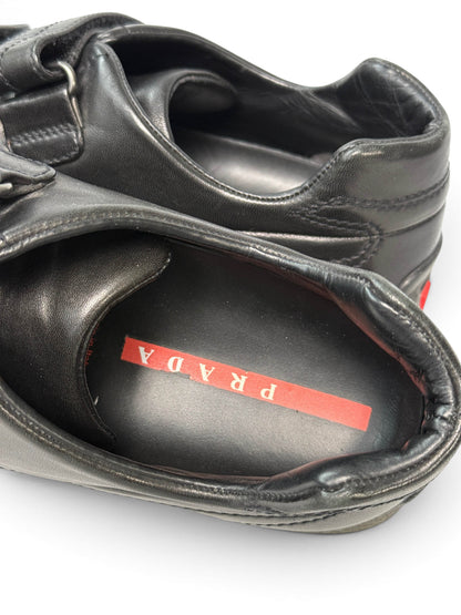 Prada Sport Vintage Trainer Black Leather (44)