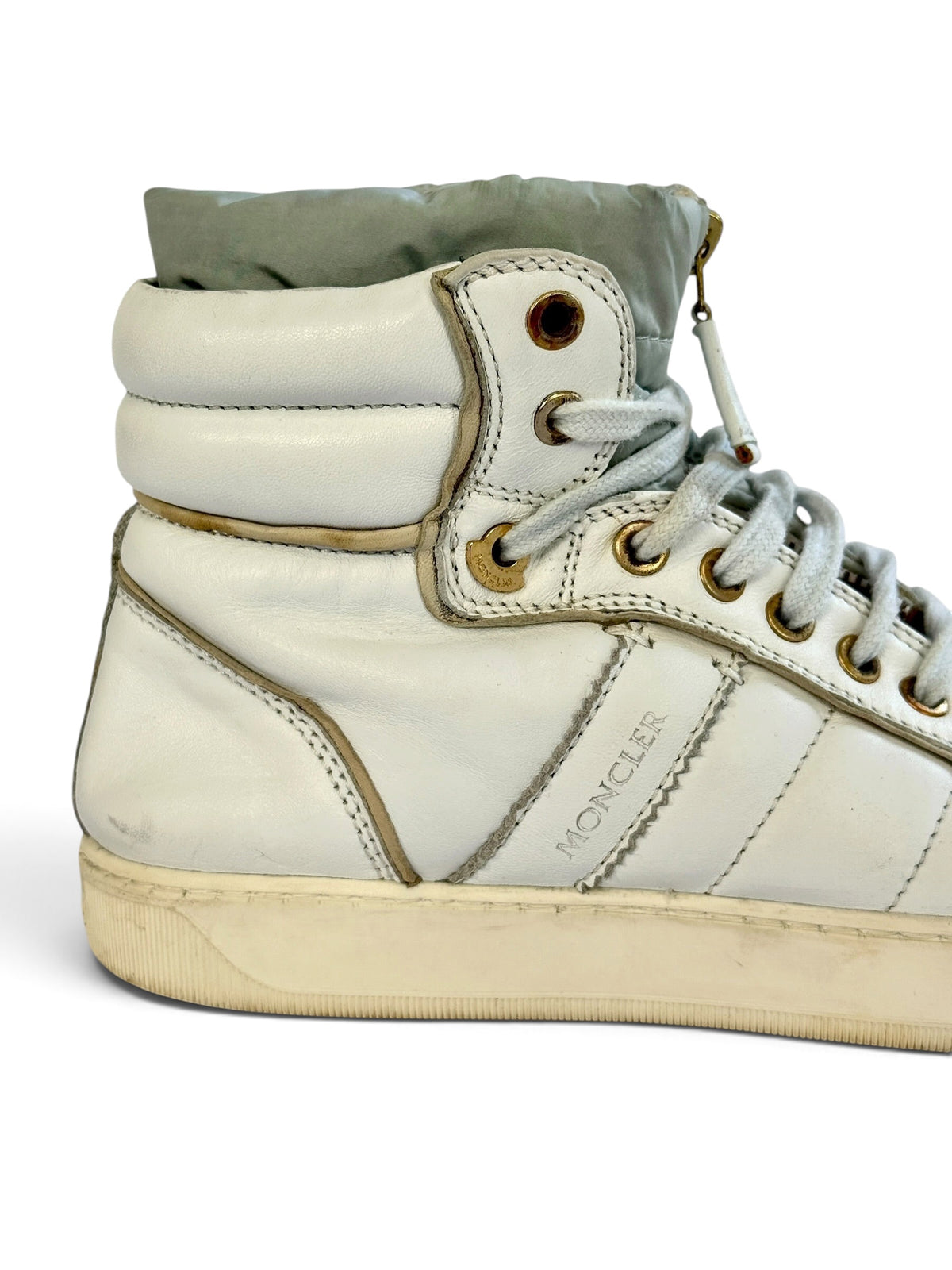 Moncler Hybrid Leather High-Top Sneakers (39)
