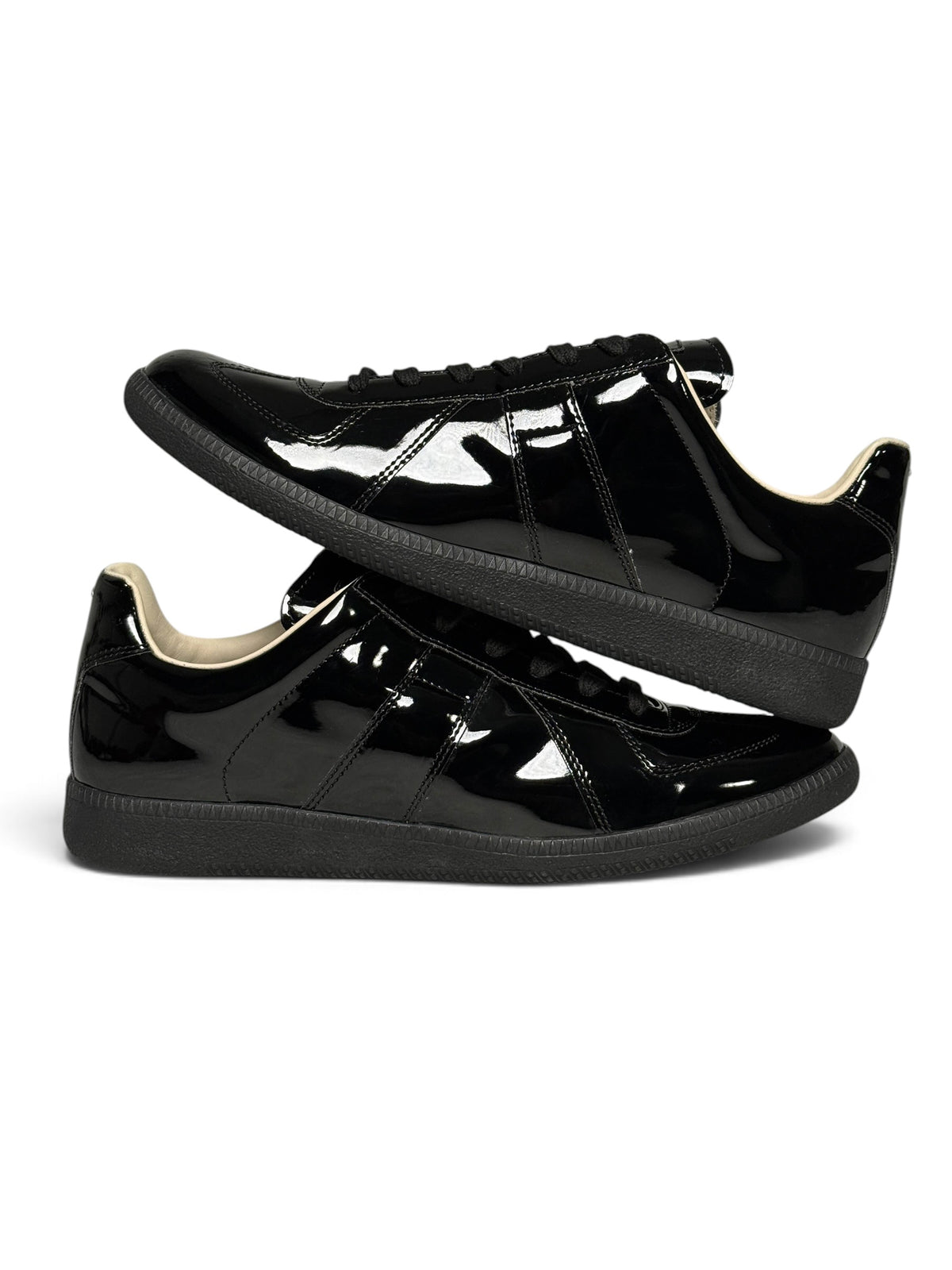 Maison Margiela Black Patent Leather GATs (41)