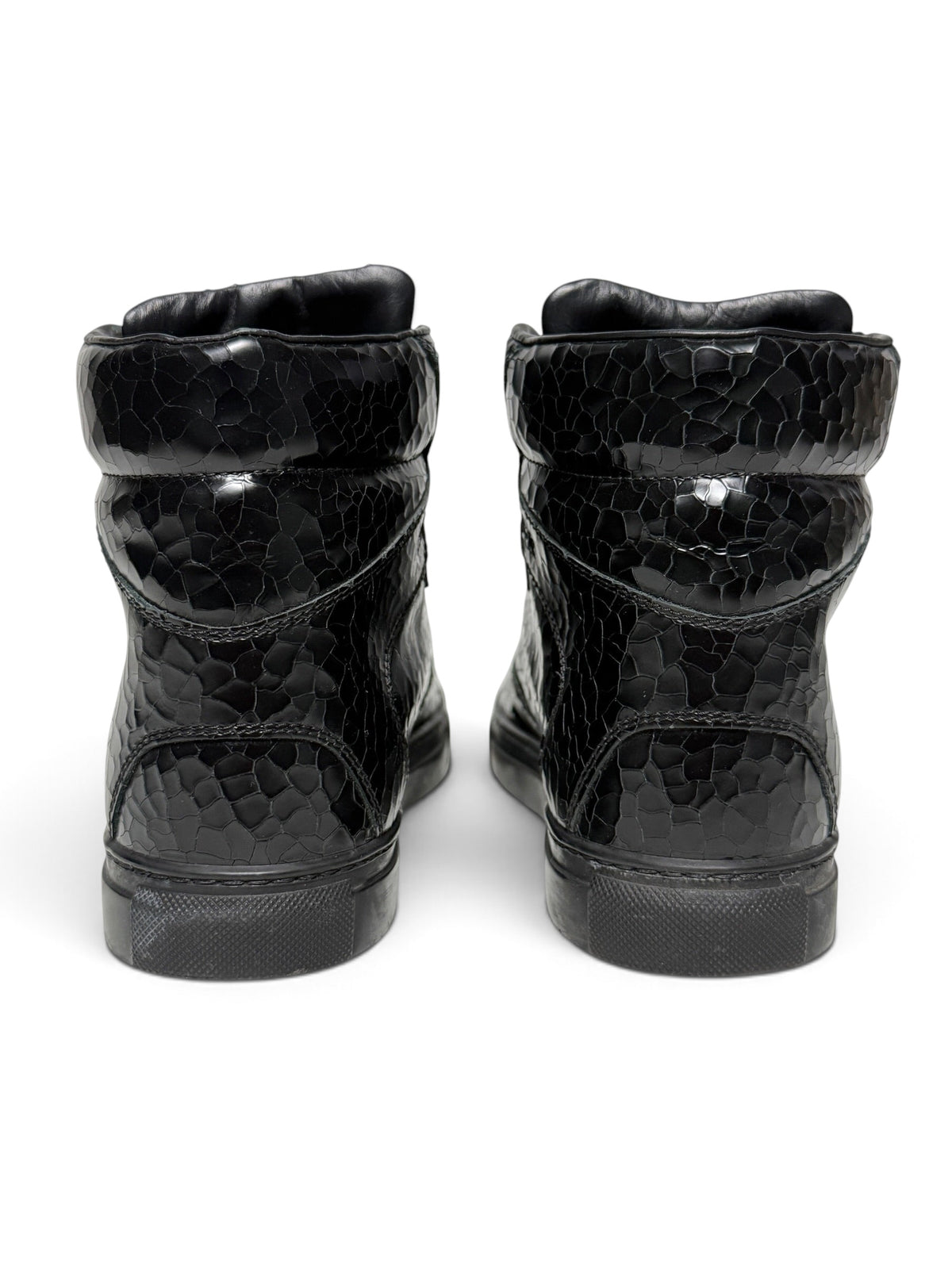 Balenciaga Cracked Leather High-Top Black (39)