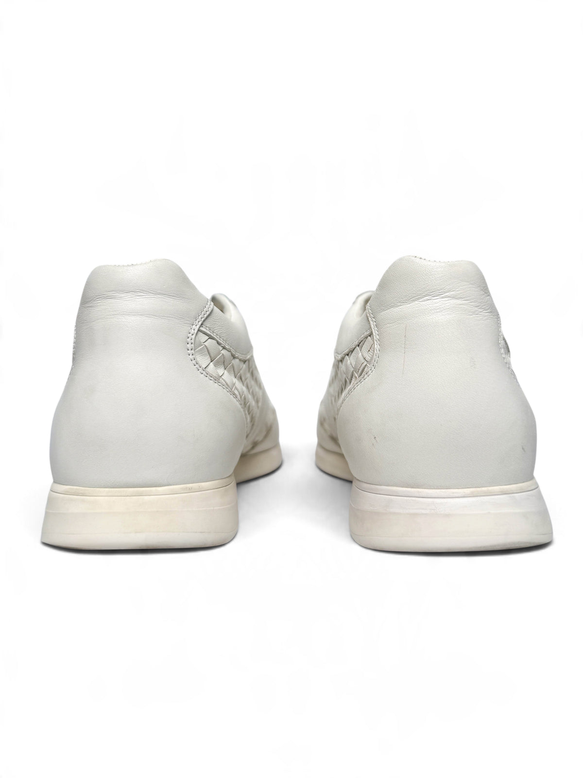 Bottega Veneta Intrecciato Leather Sneaker White