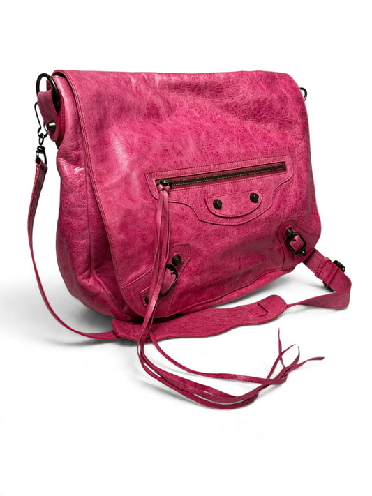 Balenciaga Moto Messenger Bag Pink