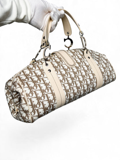 Dior 2005 Diorissimo Floral Embroidered Trotter Bag