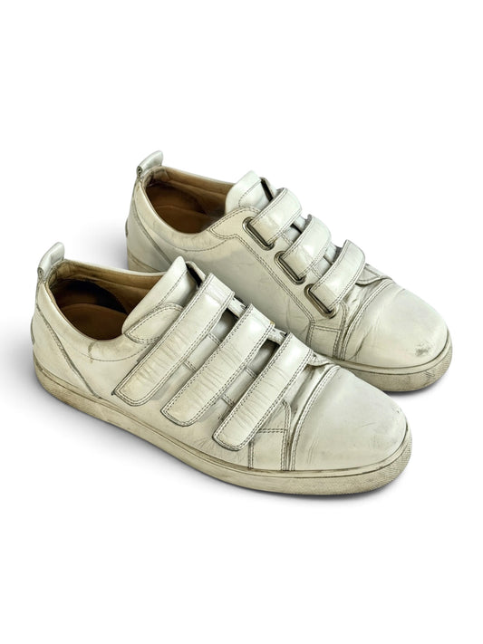 Christian Louboutin Triple Velcro Strap Sneakers White (43)