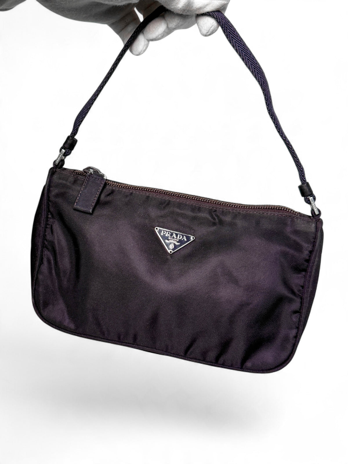 Prada Nylon Pochette Dark Purple